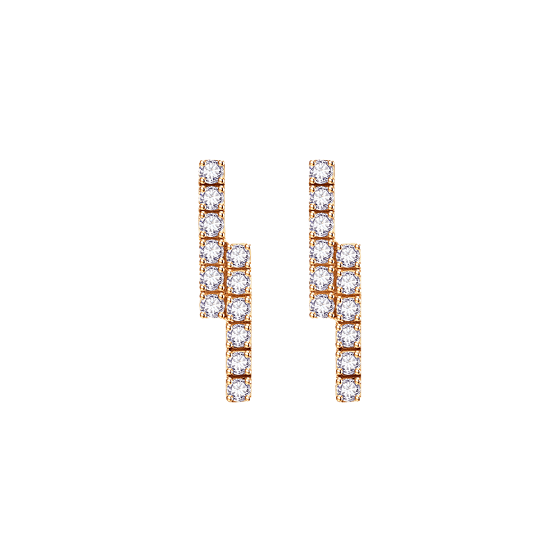 Ballerina earrings - Ballerina Bar Diamond Earrings - The Future Rocks - 1
