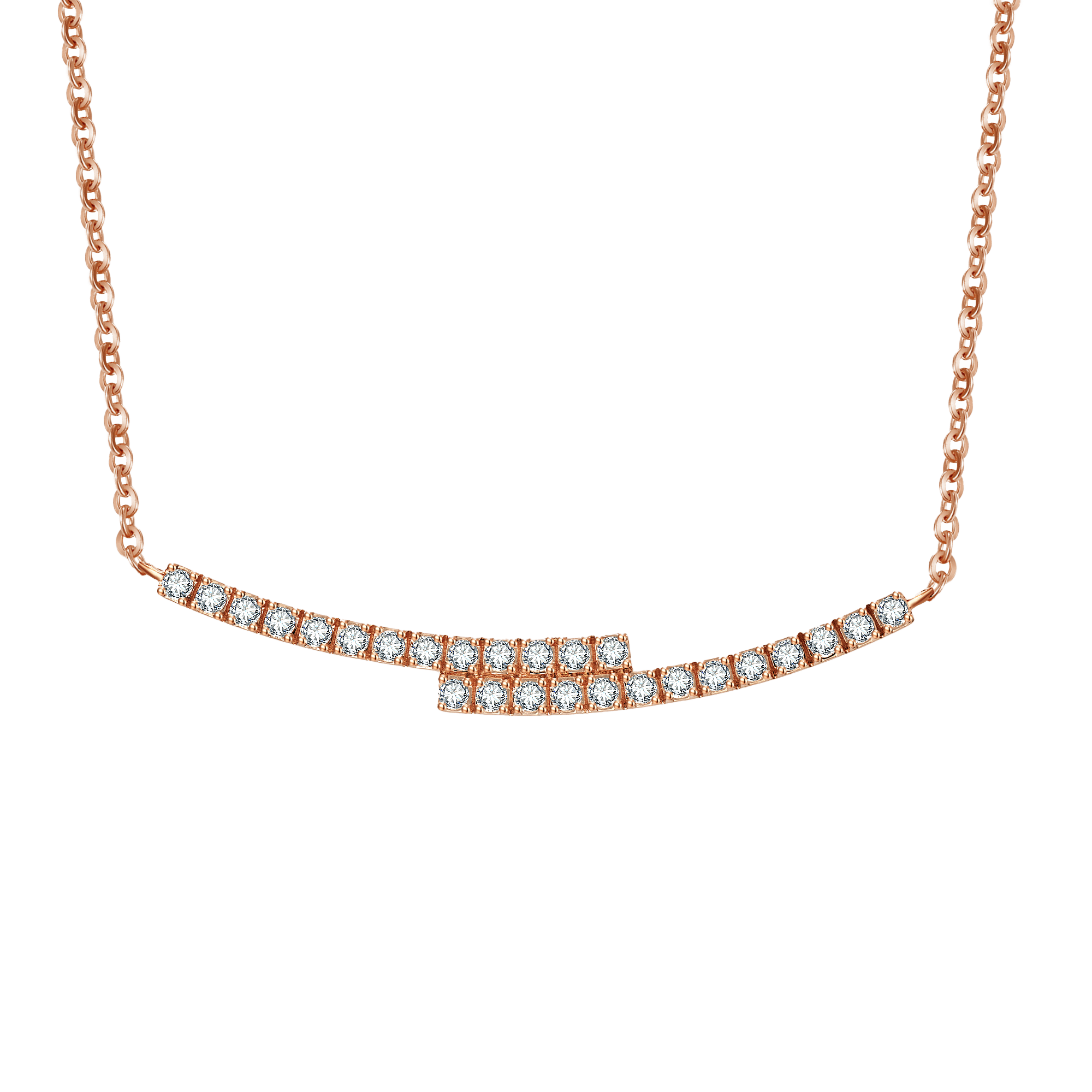 Ballerina necklace - Ballerina Wave Diamond Necklace  -  The Future Rocks -    1