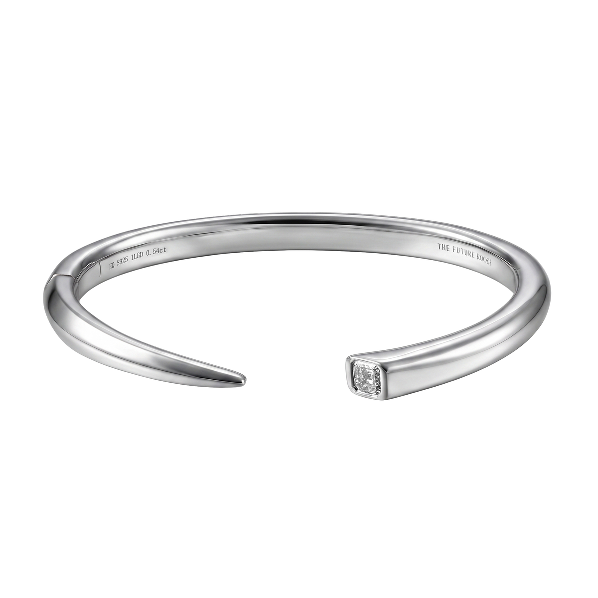 Nova asscher open bangle - Nova asscher open bangle - The Future Rocks - 1