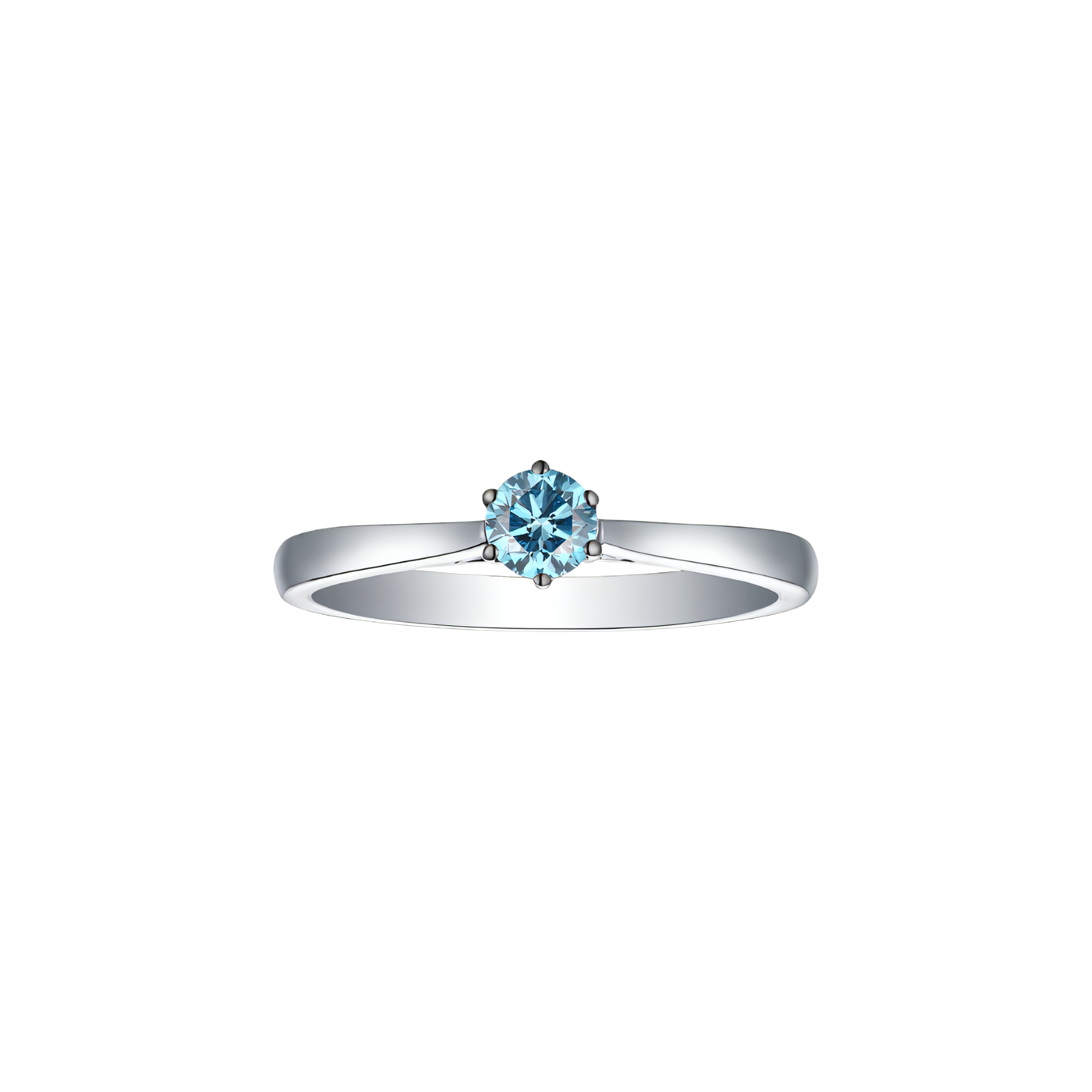 Blush blue solitaire ring - Lab-Grown Blue Diamond Solitaire Ring - The Future Rocks - 1