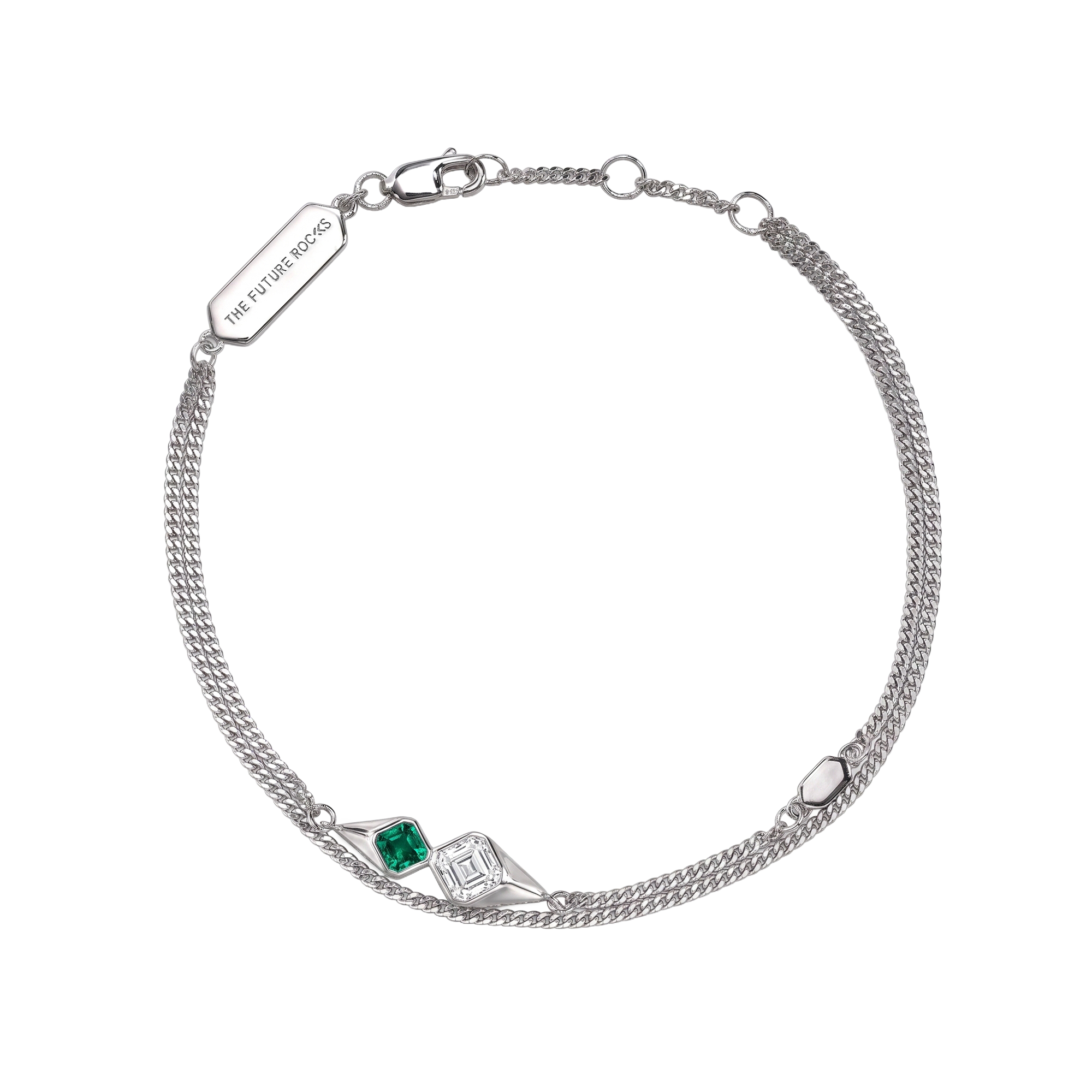 Double nova bracelets with lgd and emerald - Double nova bracelets with lgd and emerald - The Future Rocks - 1