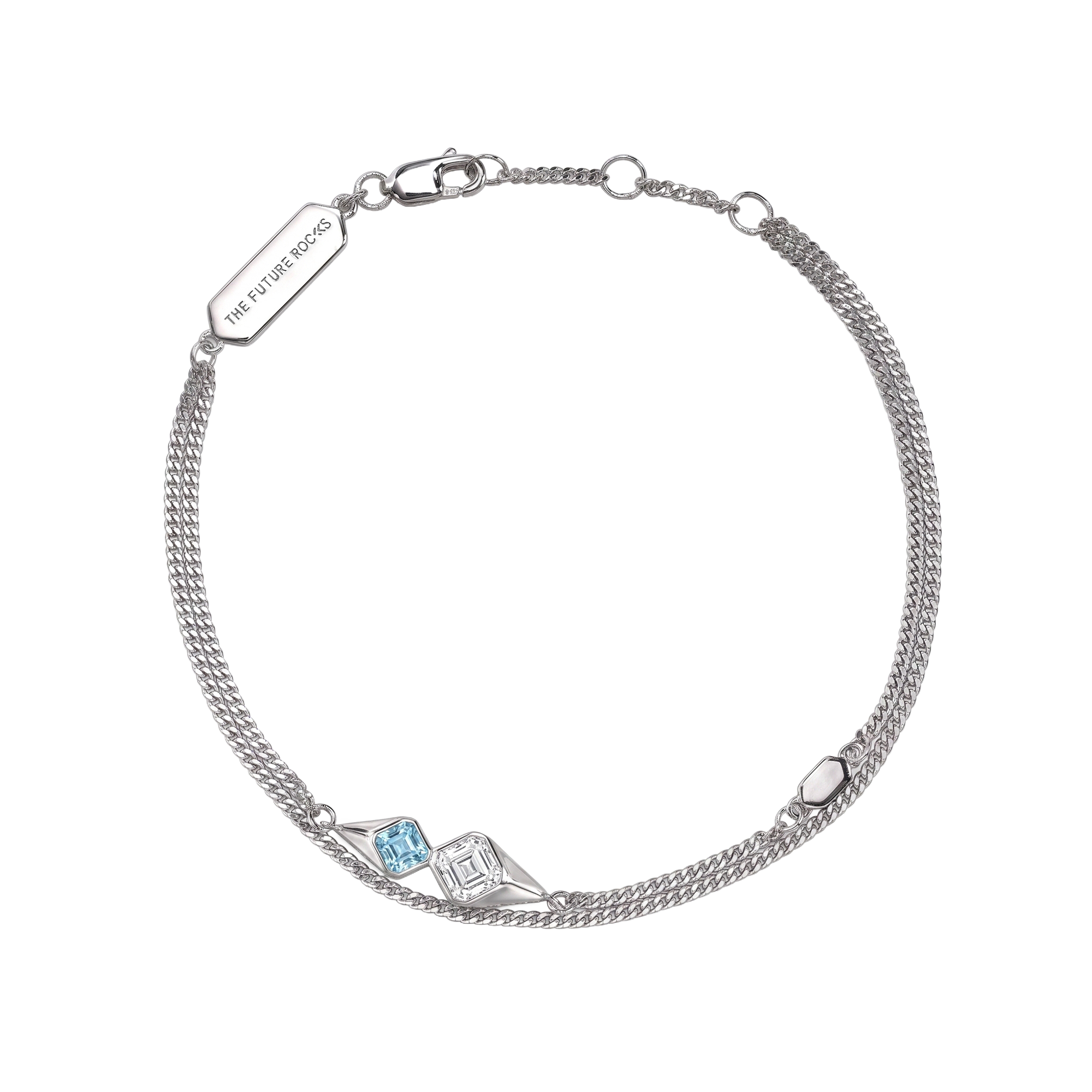 Double nova bracelets with lgd and aquamarine - Double nova bracelets with lgd and aquamarine - The Future Rocks - 1