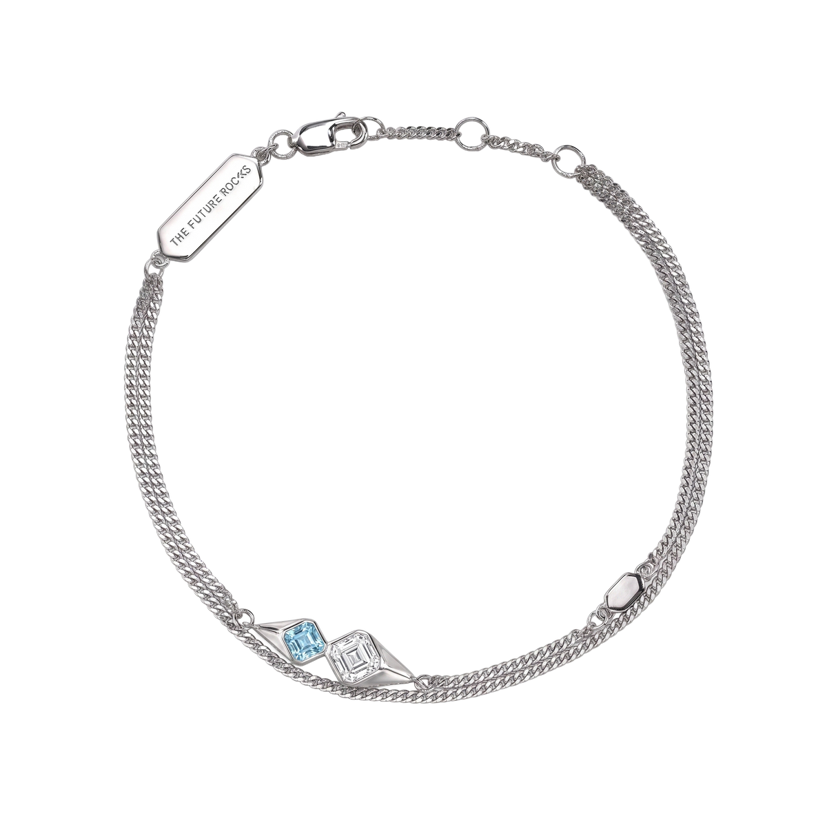 Double nova bracelets with lgd and aquamarine - Double nova bracelets with lgd and aquamarine - The Future Rocks - 1