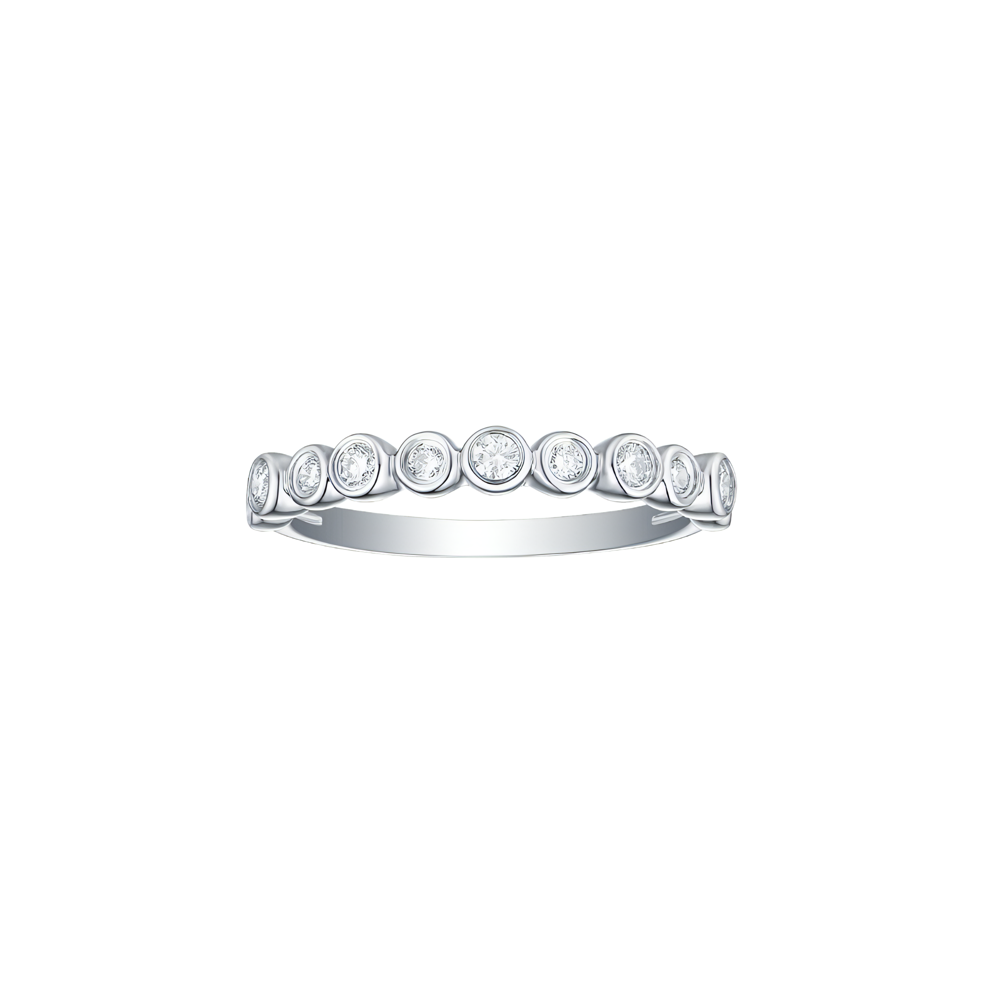Bubbly ring I - 14K White Gold Lab-Grown Diamond Bubbly Ring I - The Future Rocks - 1