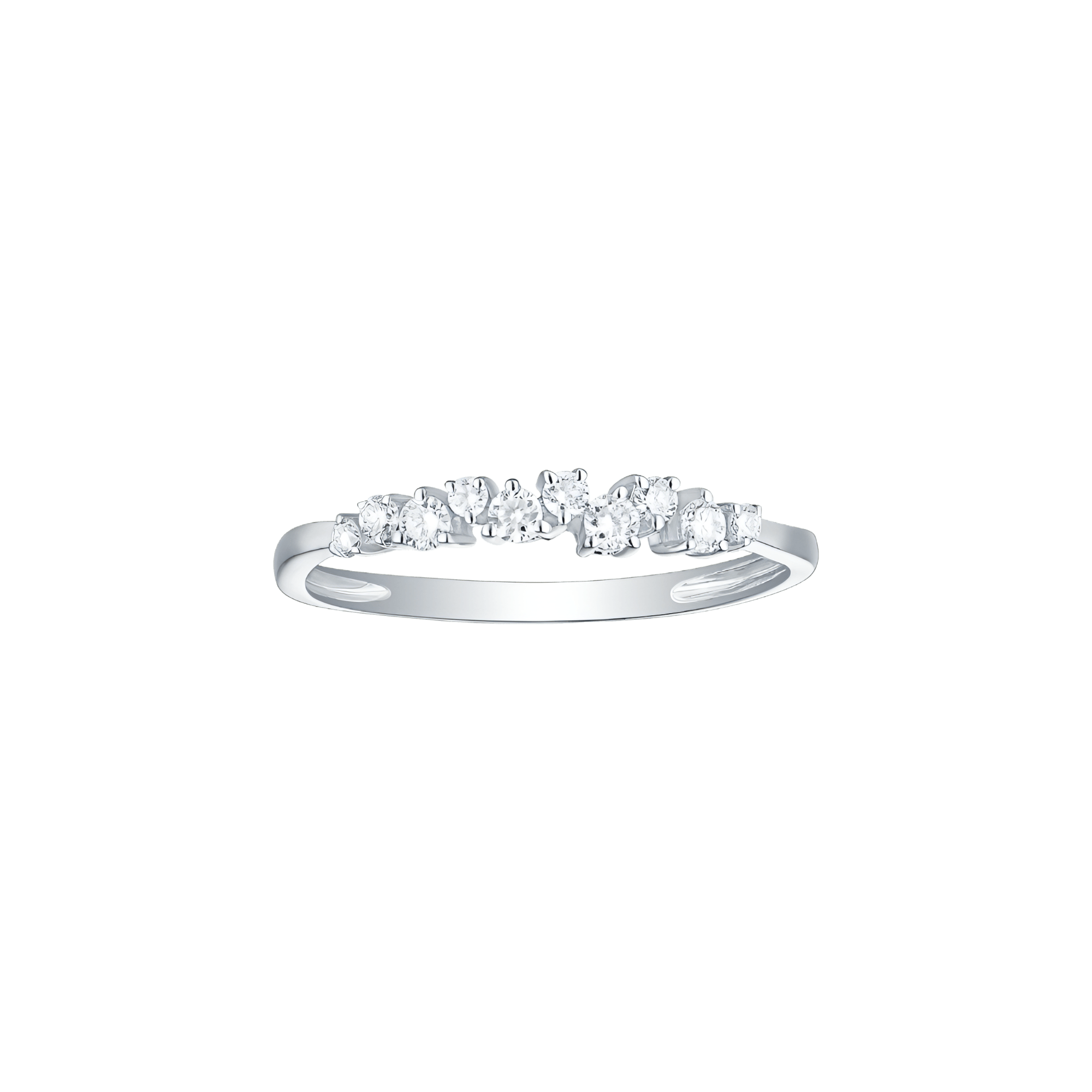 Drizzle ring I - 14K White Gold Lab-Grown Diamond Drizzle Ring I - The Future Rocks - 1