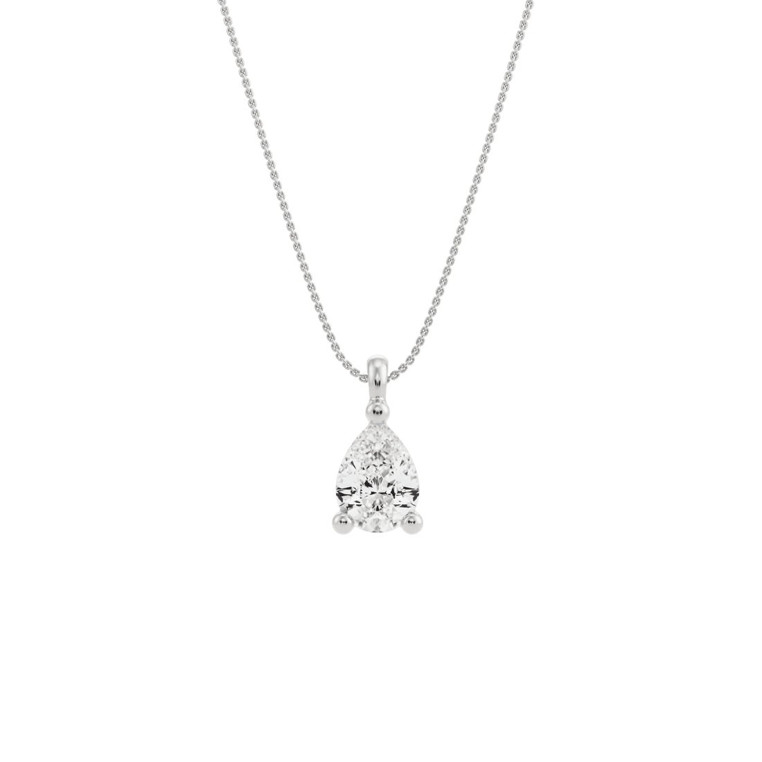 Drop pendant necklace - Pear Shaped Diamond Pendant Necklace - The Future Rocks - 1