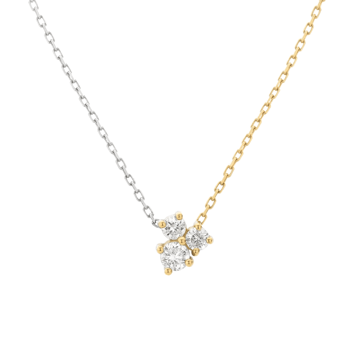 Dyad necklace - Dyad Three Stone Diamond Necklace - The Future Rocks - 1
