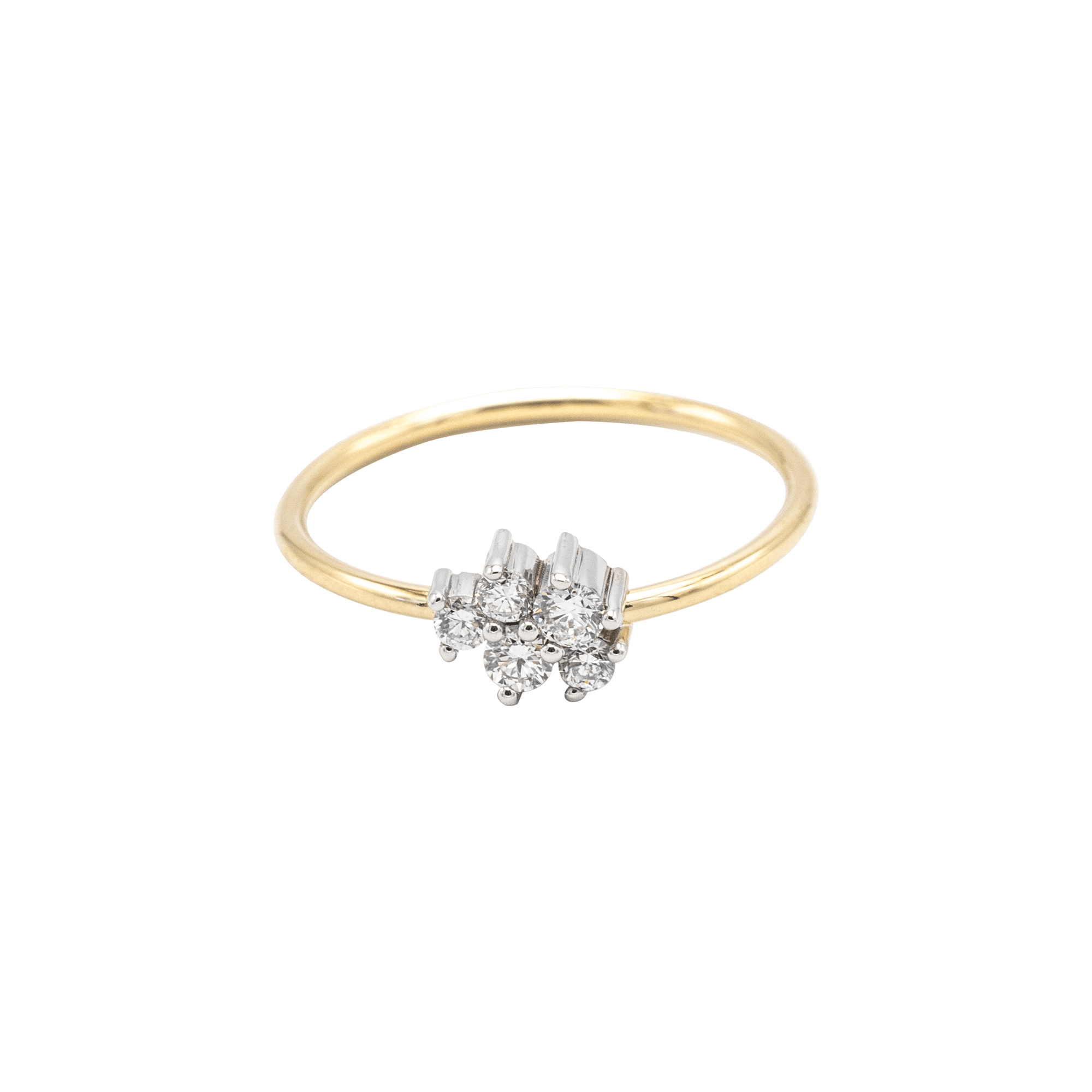 Dyad thin ring - Diamond Cluster Ring - The Future Rocks - 1