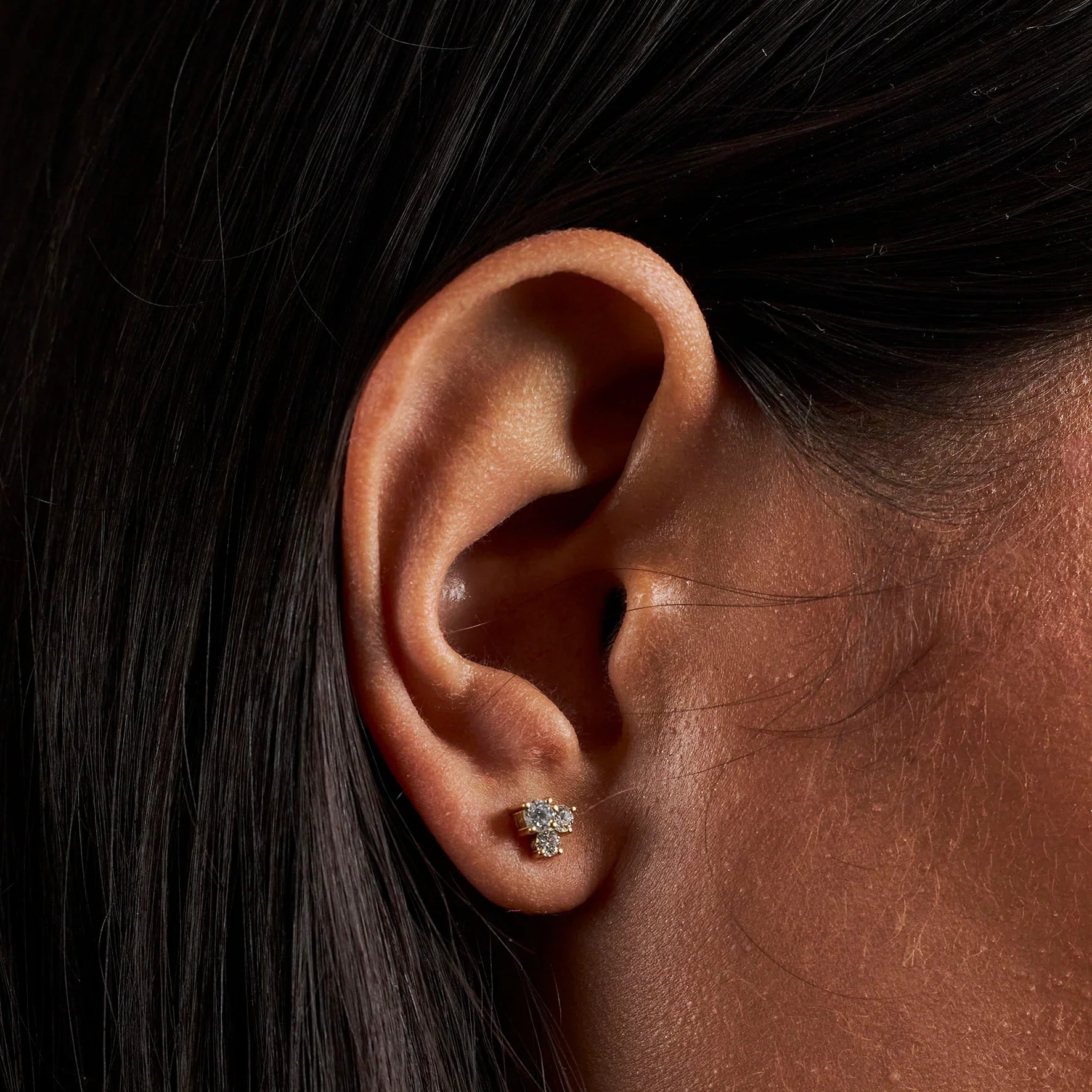 Dyad stud earrings - Dyad Trio Diamond Stud Earrings - The Future Rocks - 2