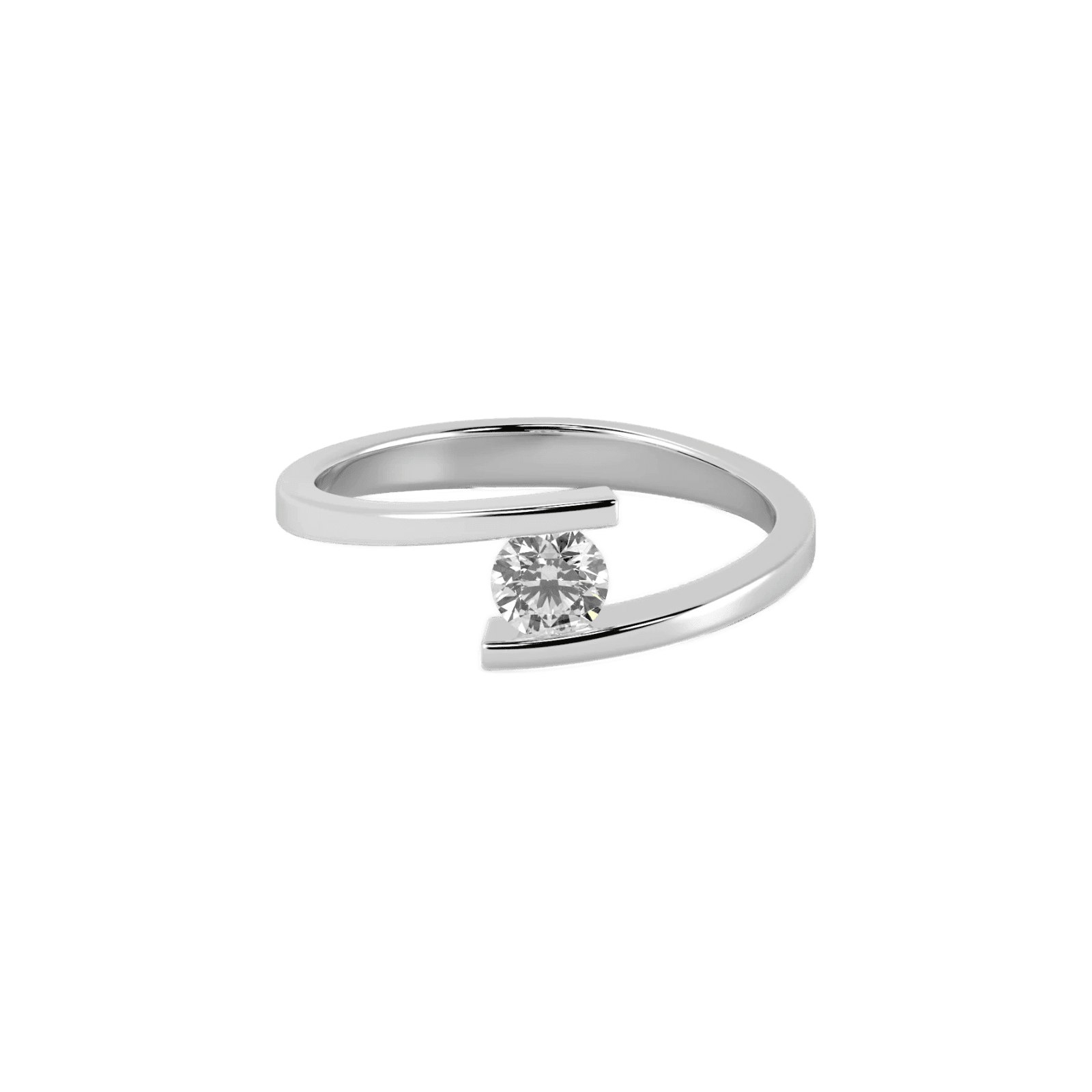Embrace solitaire diamond ring - Lab-Grown Diamond Solitaire Open Ring - The Future Rocks - 3