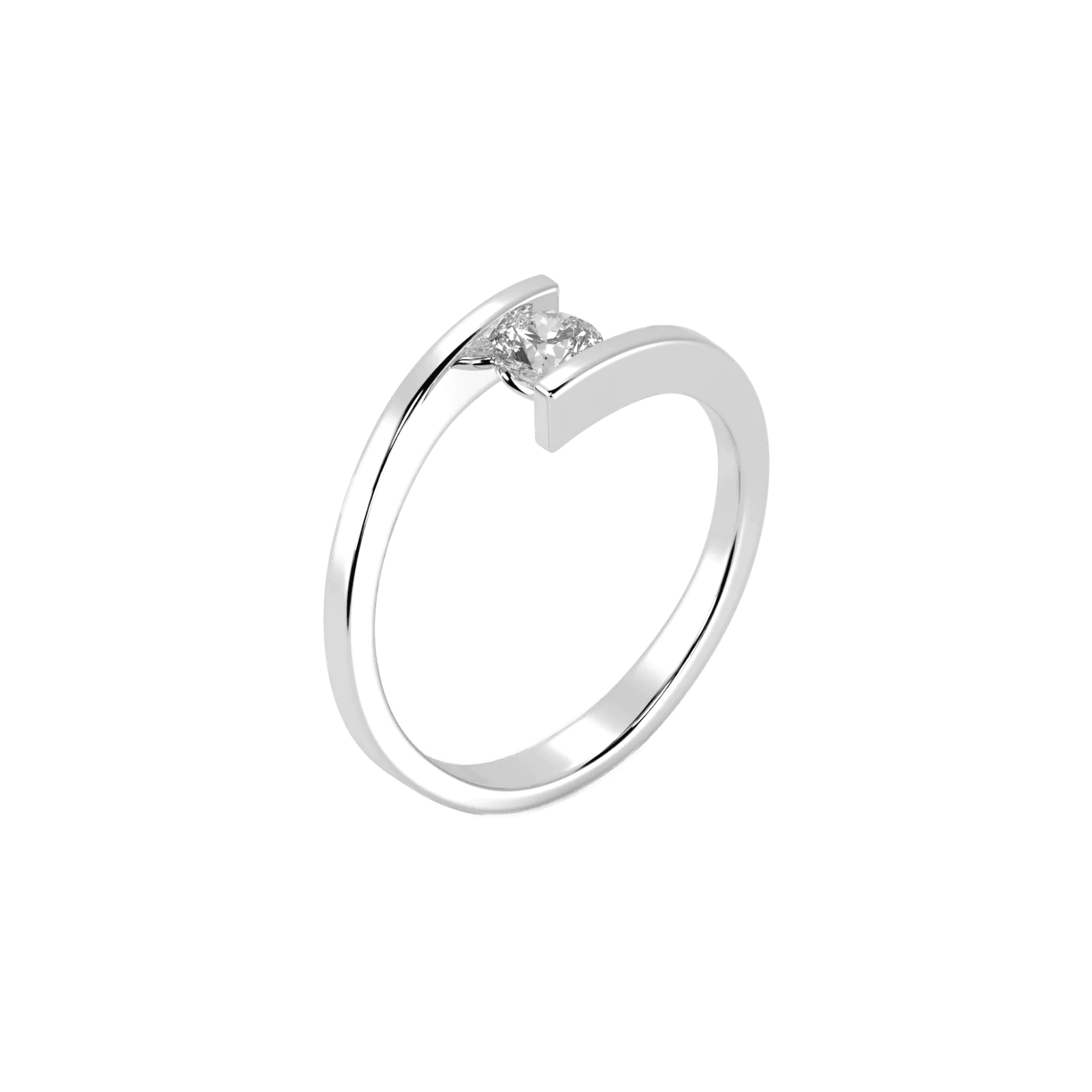 Embrace solitaire engagement ring - Lab-Grown Diamond Solitaire Open Ring - The Future Rocks - 5