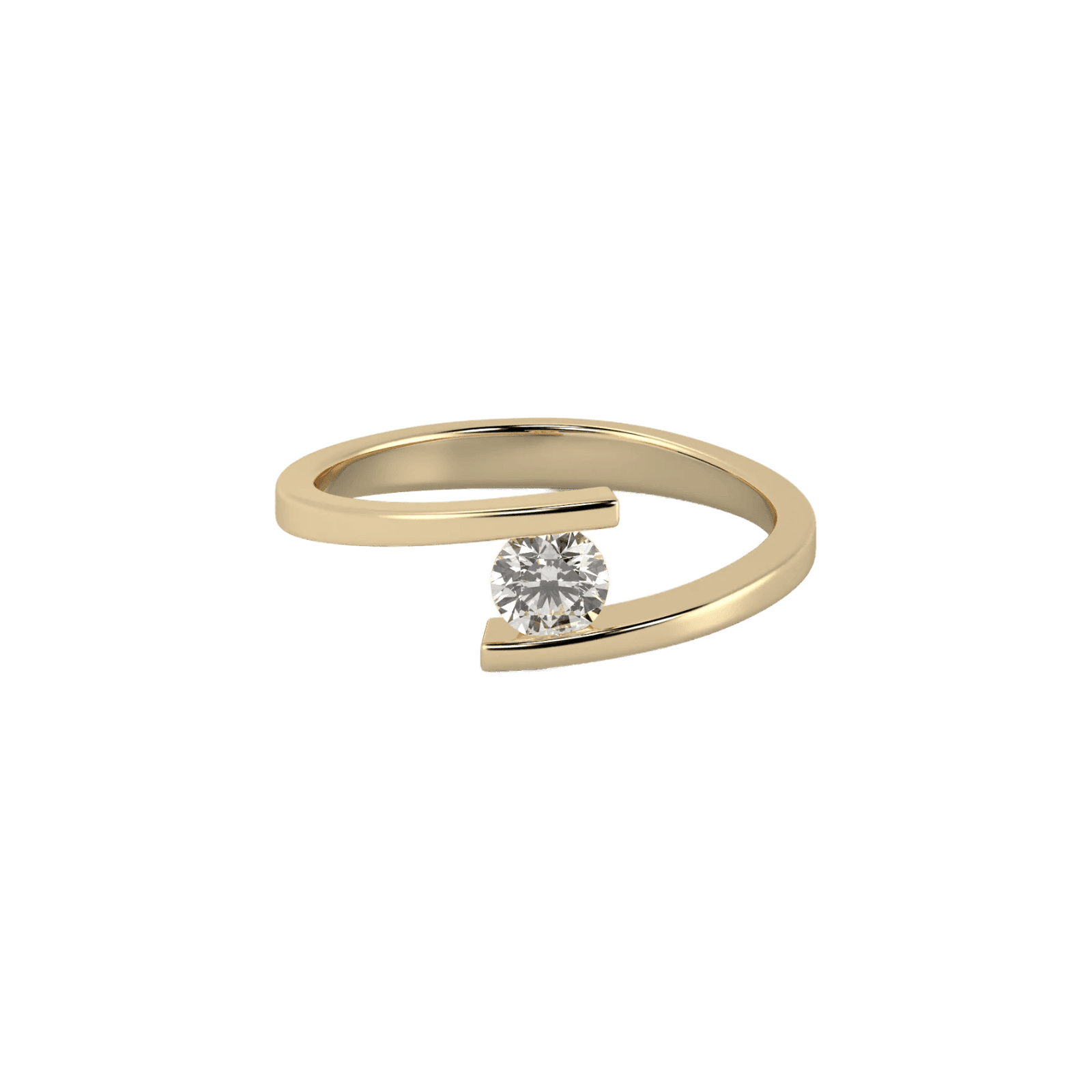 Embrace solitaire engagement ring - Lab-Grown Diamond Solitaire Open Ring - The Future Rocks - 1