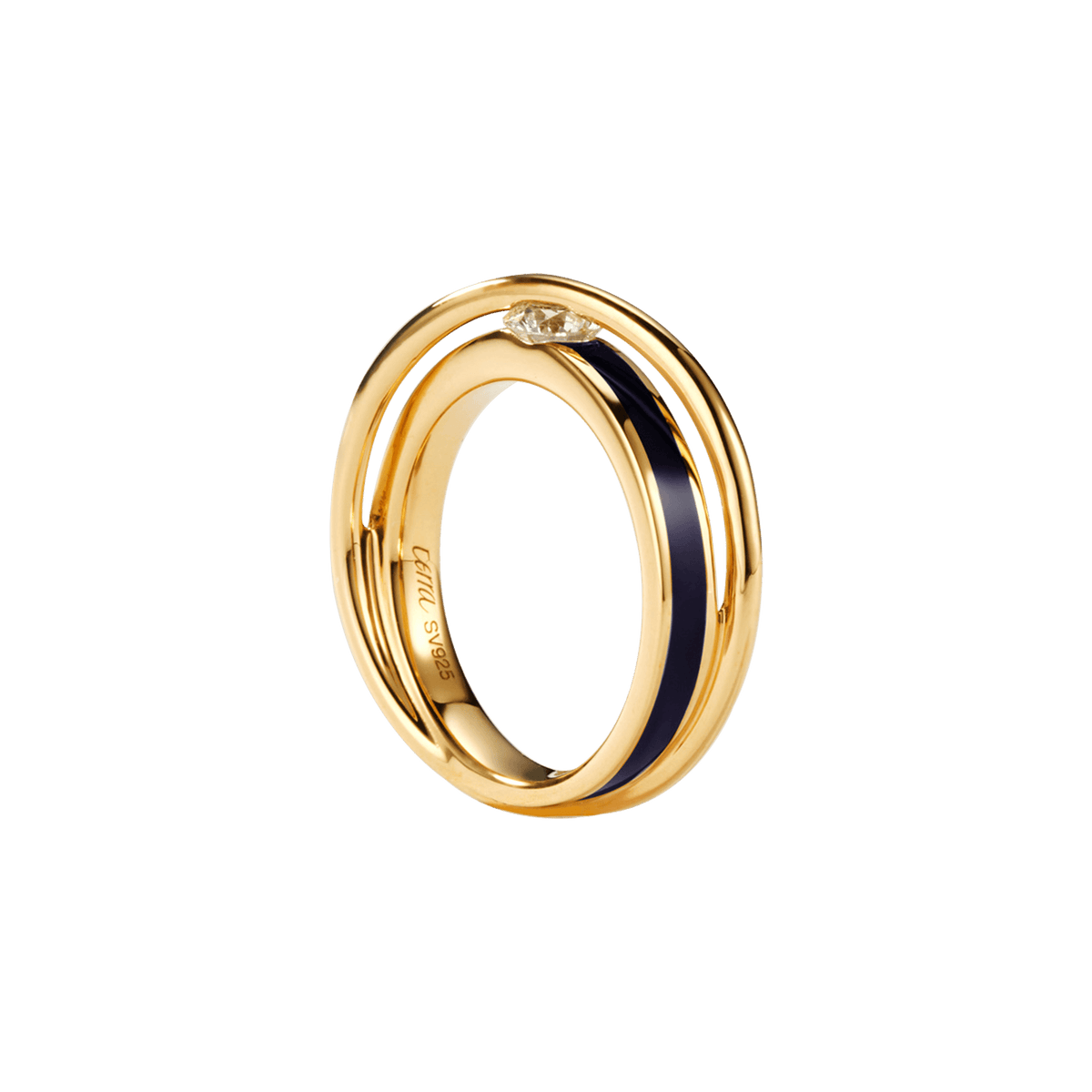 Engage EGR1 midnight ring - Black Enamel Diamond Ring - The Future Rocks - 4