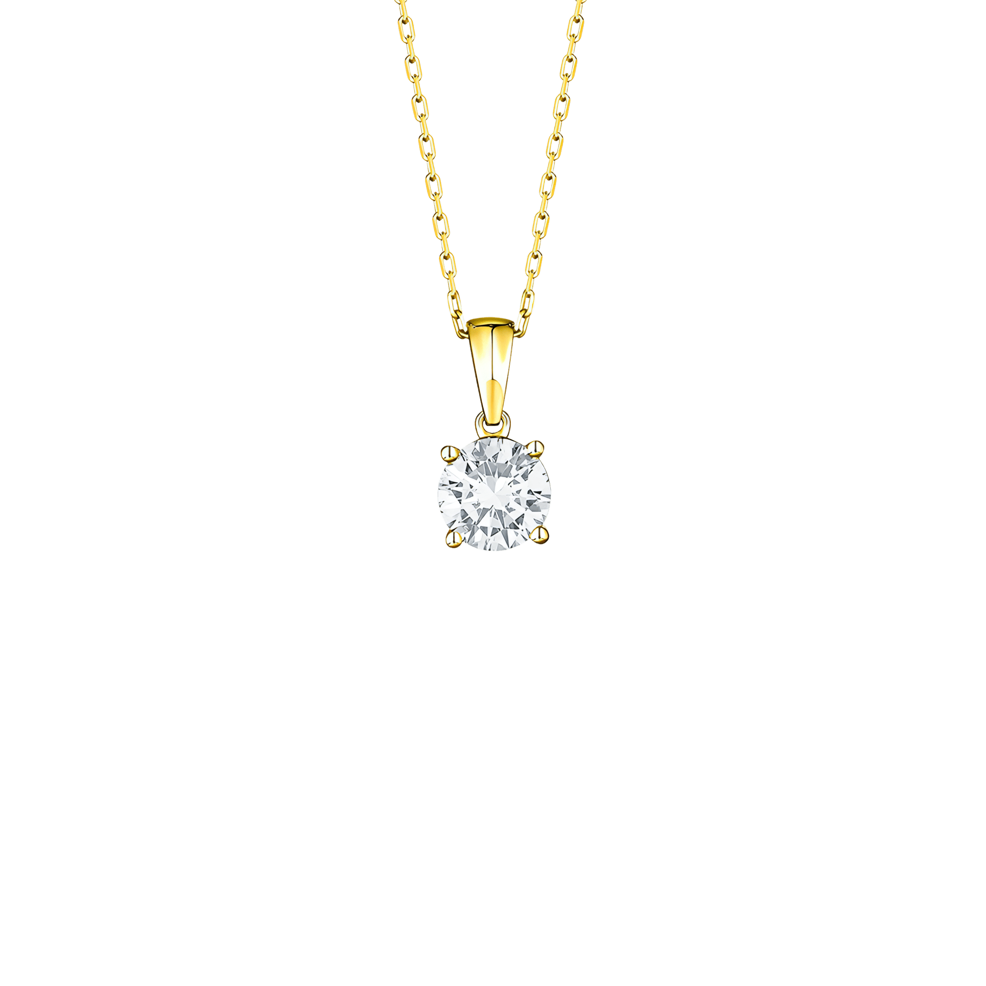 Essentials solitaire pendant necklace - Essentials Lab-Grown Diamond Solitaire Pendant Necklace -  The Future Rocks -    1
