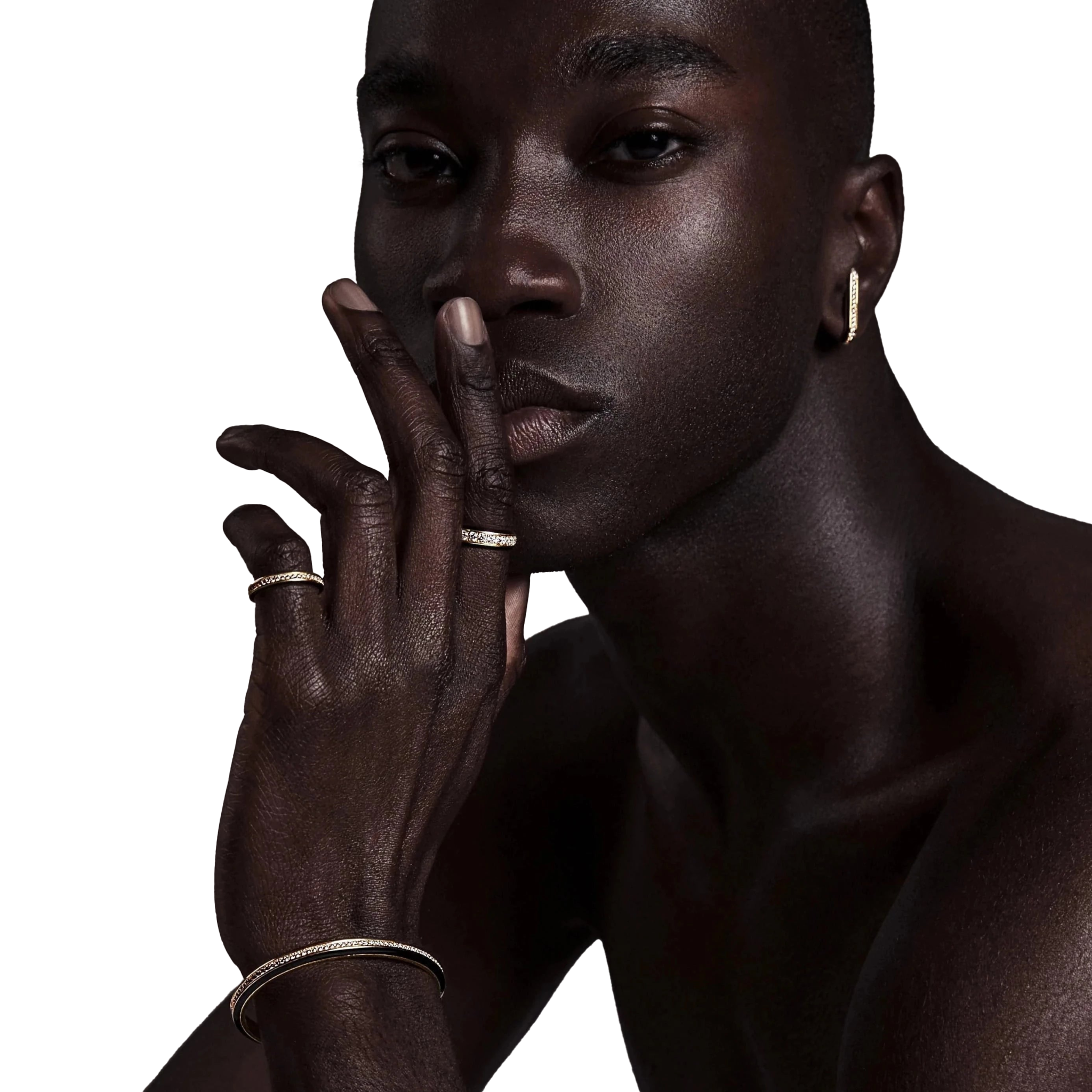 Eternity black enamel bangle - Black Enamel Eternity Diamond Bangle Bracelet - The Future Rocks - 4