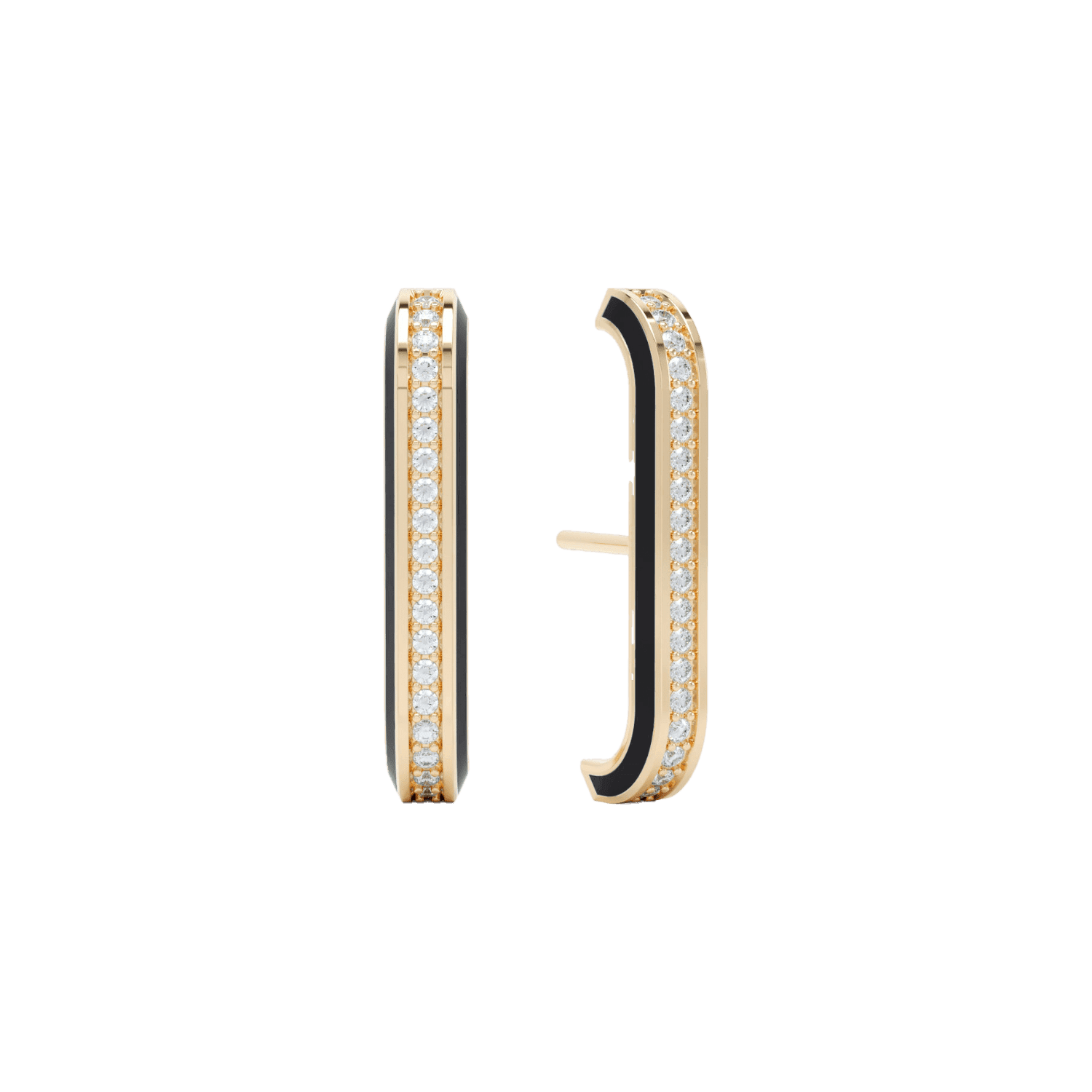 Eternity black enamel ear cuffs - Eternity black enamel ear cuffs - The Future Rocks - 1