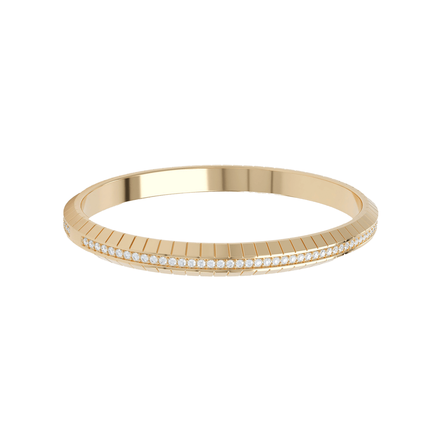 Eternity engraved bangle - Lab-Grown Eternity Diamond Bangle Bracelet - The Future Rocks - 1