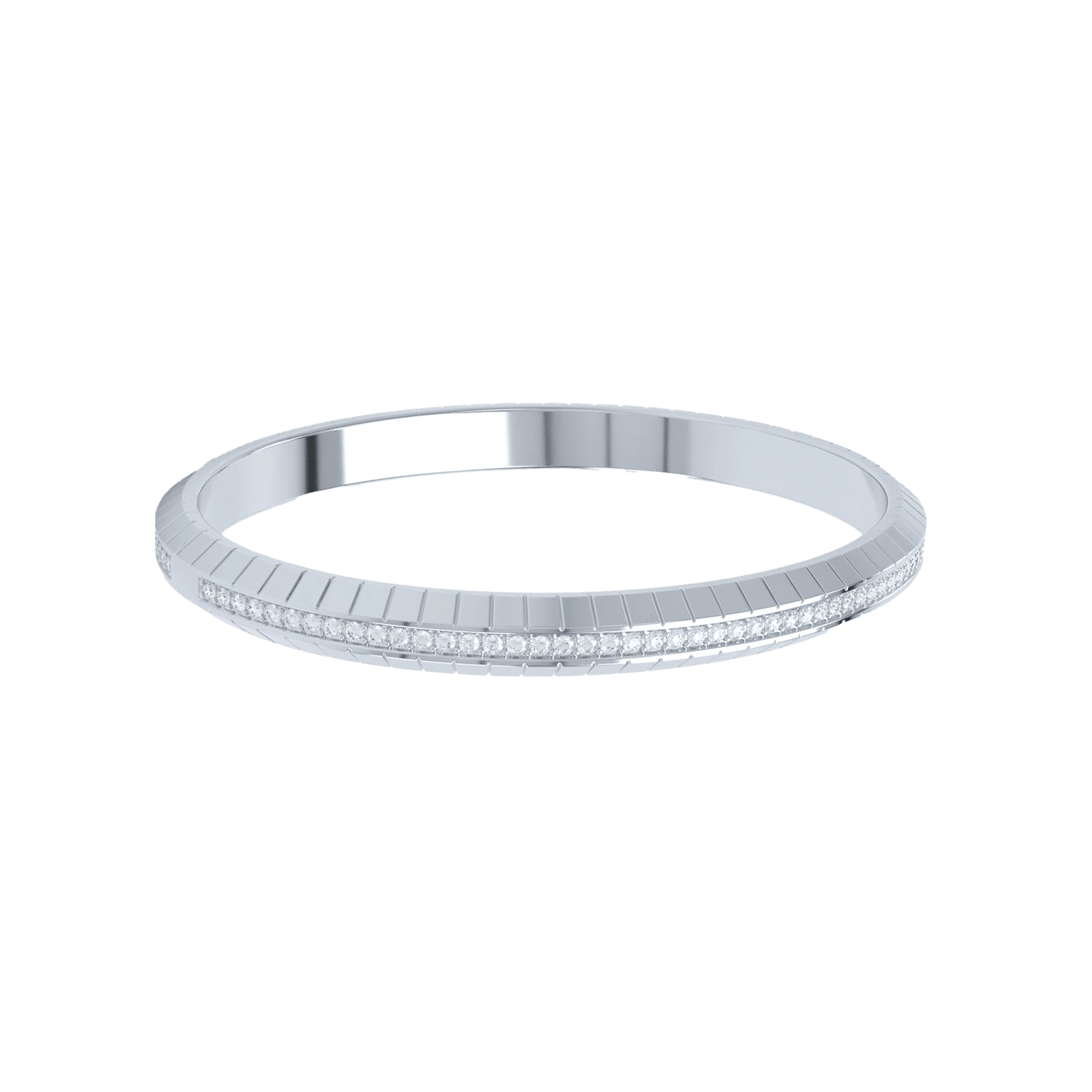 Eternity engraved bangle - Lab-Grown Eternity Diamond Bangle Bracelet - The Future Rocks - 3