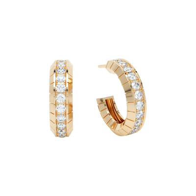 Eternity engraved hoops - Lab-Grown Diamond Eternity Hoop Earrings - The Future Rocks - 1