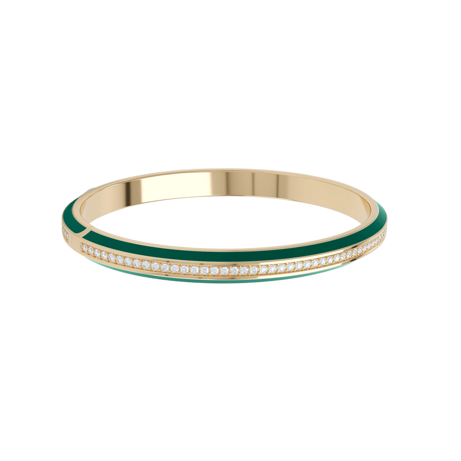 Eternity green enamel bangle - Eternity Green Enamel Bangle Bracelet - The Future Rocks - 1