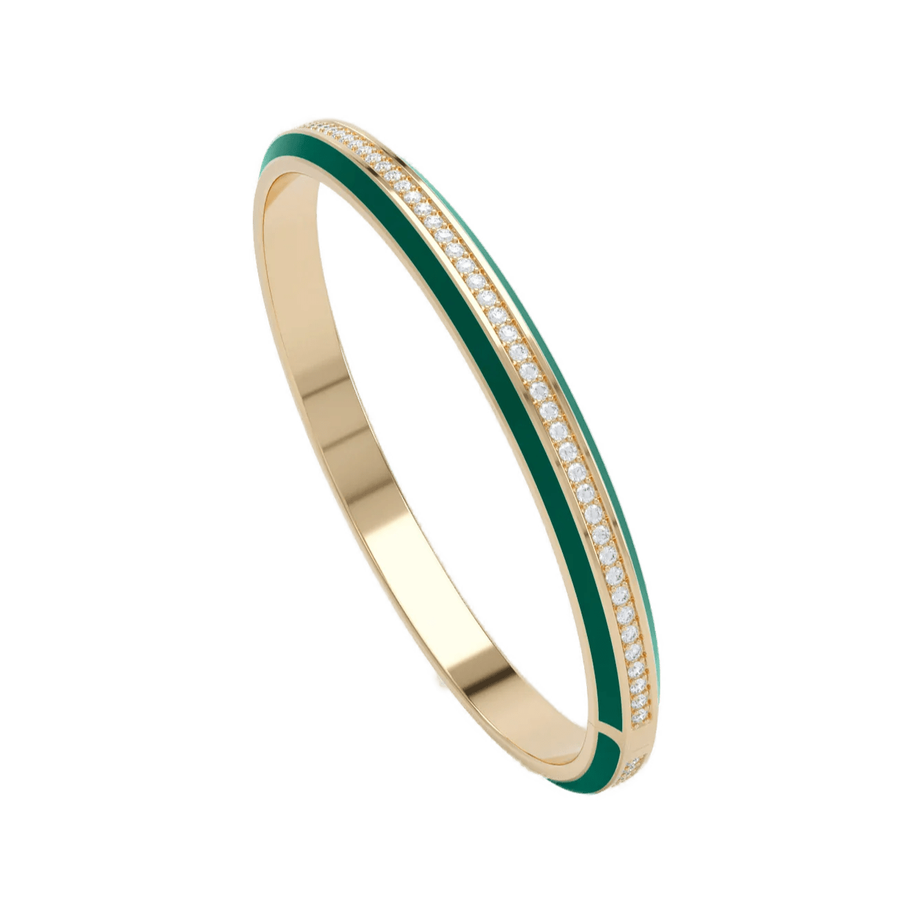Eternity green enamel bangle - Eternity Green Enamel Bangle Bracelet - The Future Rocks - 3