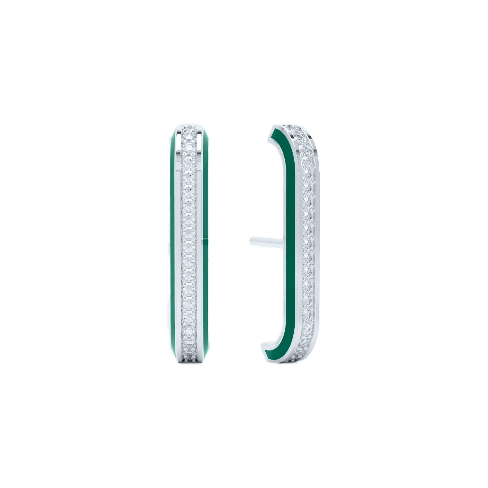 Eternity green enamel ear cuffs - Eternity Green Enamel Ear Cuffs - The Future Rocks - 3