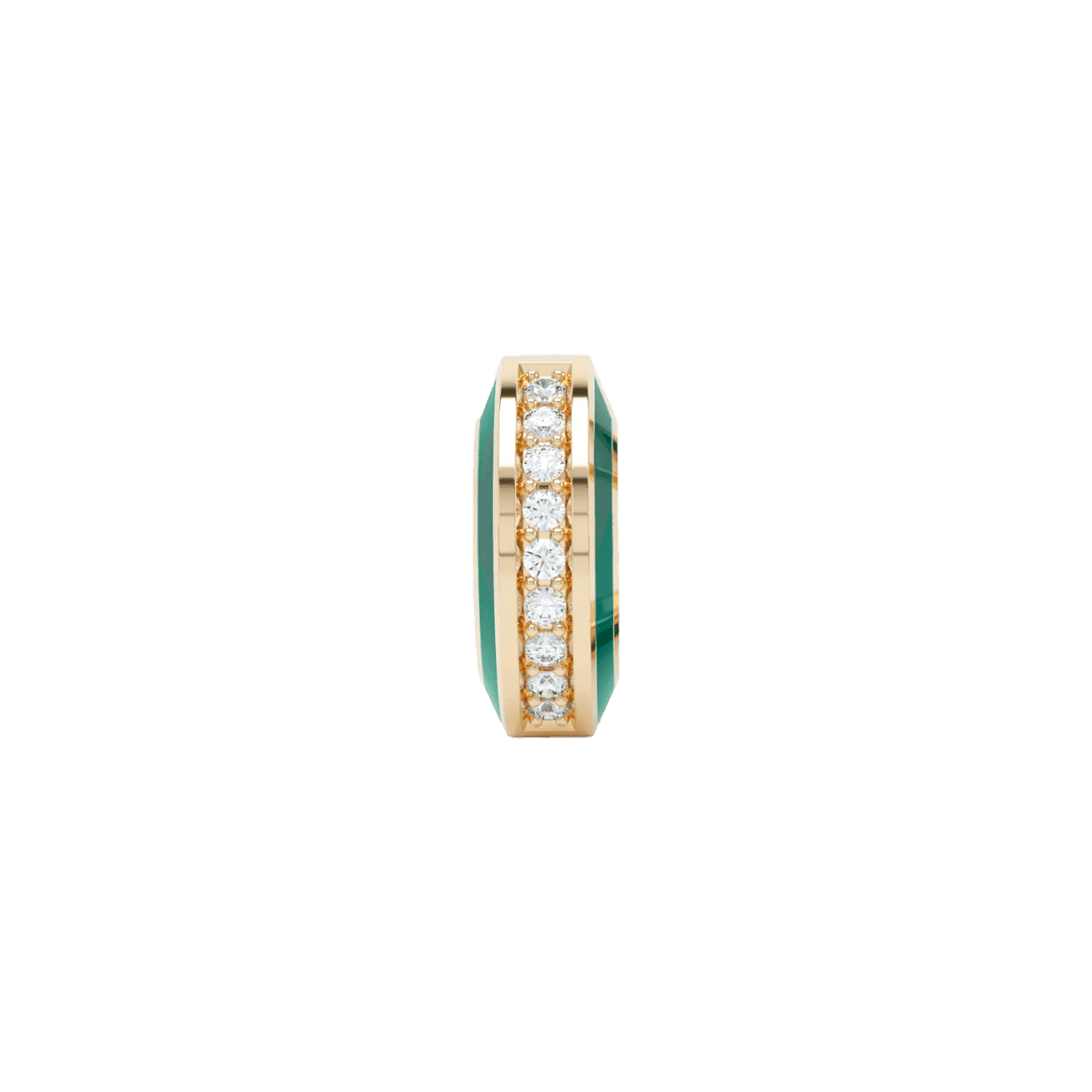 Eternity green enamel huggies - Eternity Green Enamel Huggie Earrings - The Future Rocks - 3
