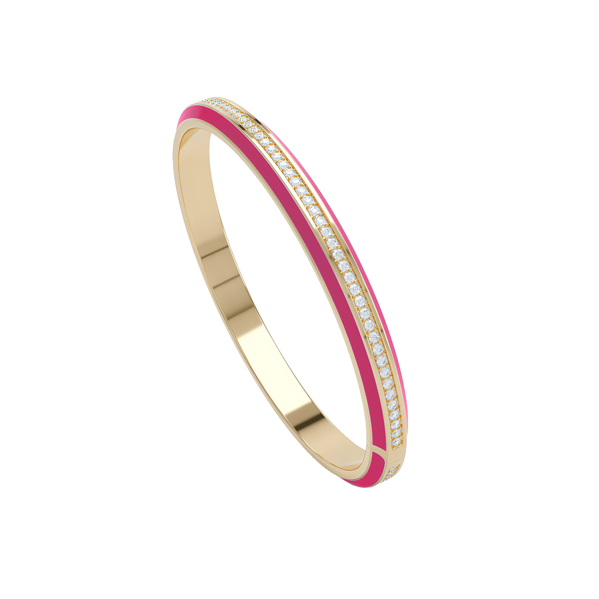 Eternity pink enamel bangle - Eternity Pink Enamel Bangle Bracelet - The Future Rocks - 3