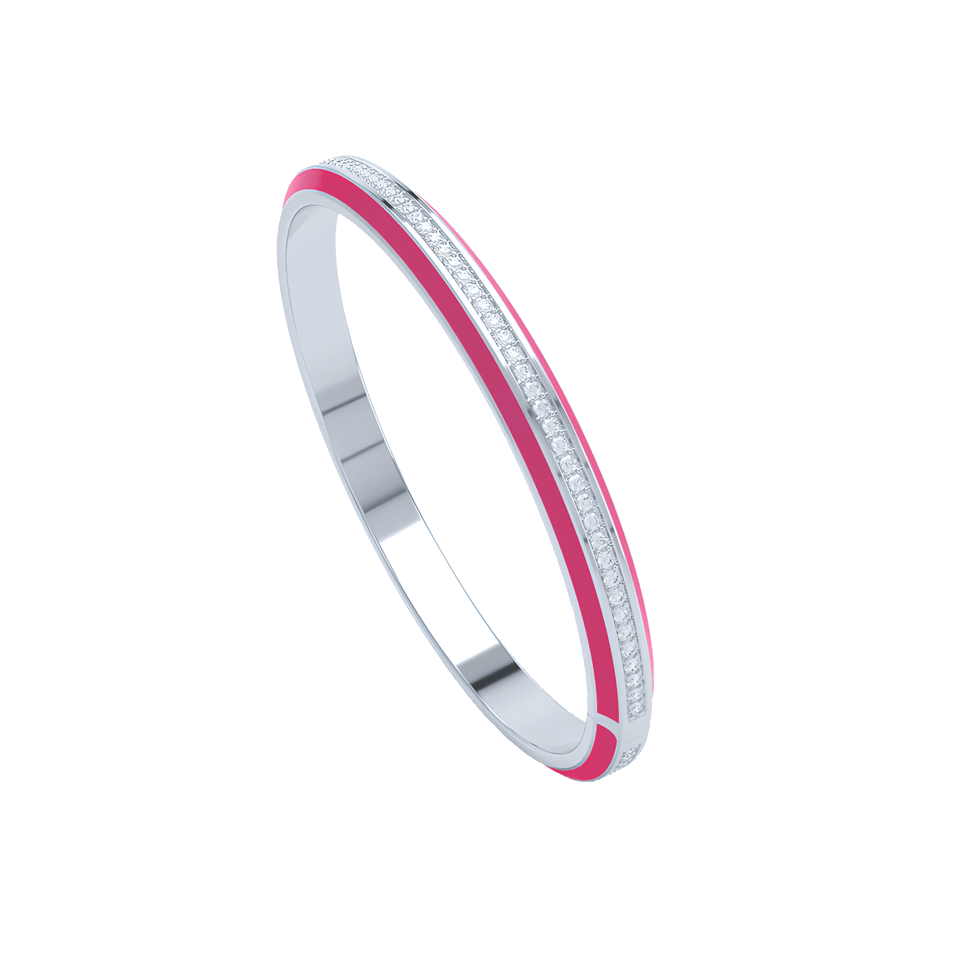 Eternity pink enamel bangle - Eternity Pink Enamel Bangle Bracelet - The Future Rocks - 5