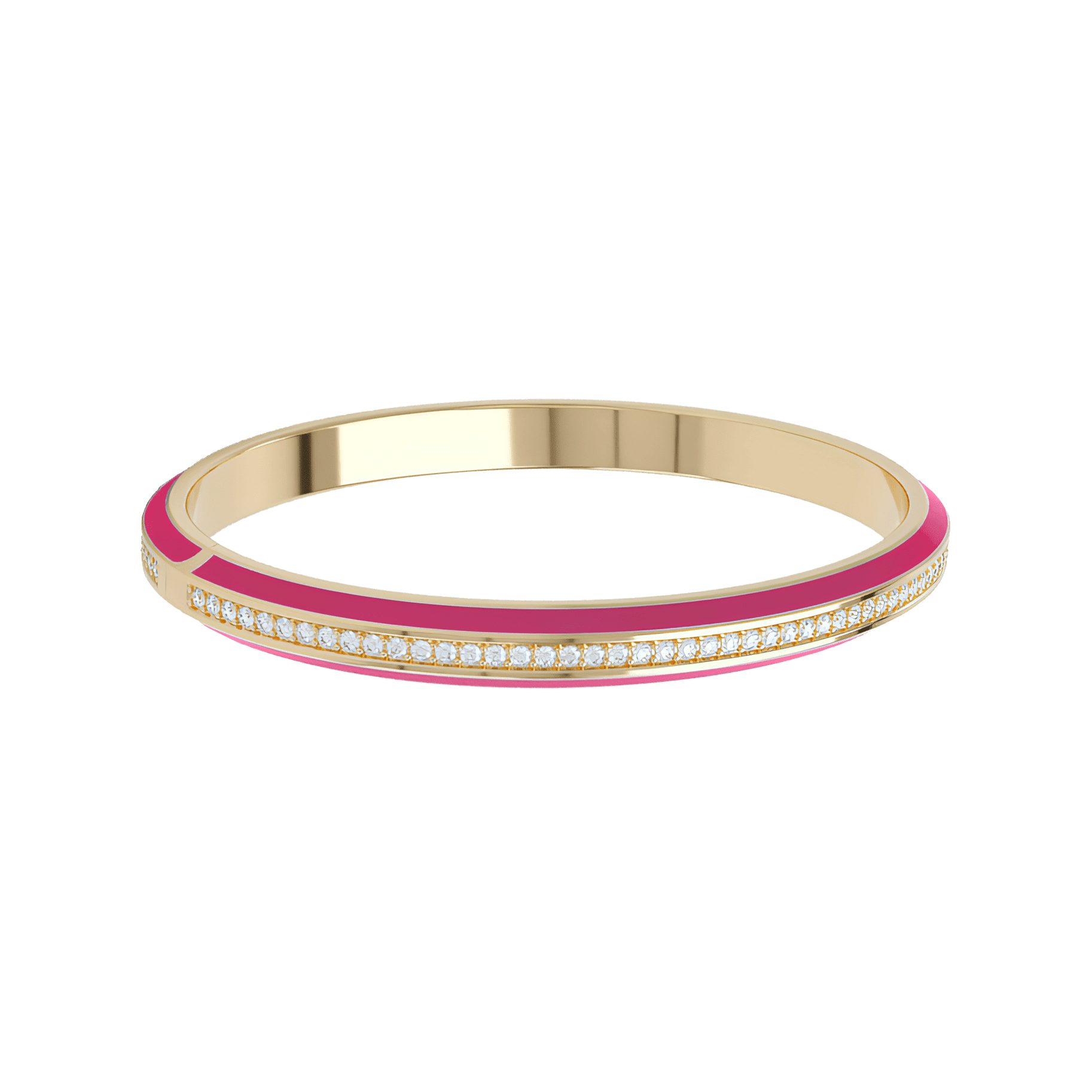 Eternity pink enamel bangle - Eternity Pink Enamel Bangle Bracelet - The Future Rocks - 1