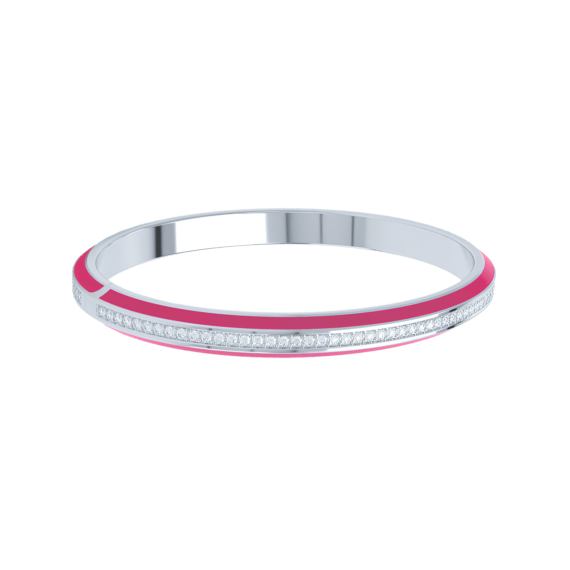 Eternity pink enamel bangle - Eternity Pink Enamel Bangle Bracelet - The Future Rocks - 4