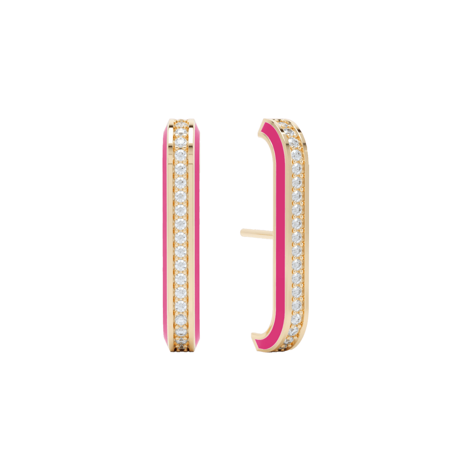 Eternity pink enamel ear cuffs - Eternity Pink Enamel Ear Cuffs - The Future Rocks - 1
