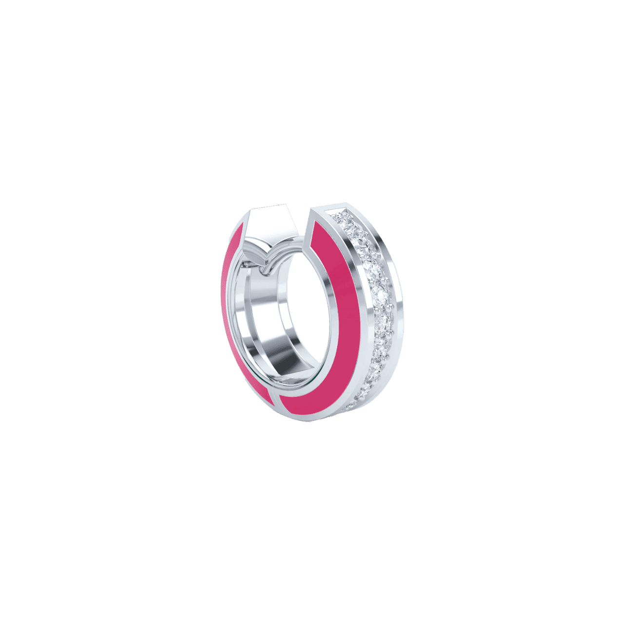 Eternity pink enamel huggies - Eternity Pink Enamel Huggie Earrings - The Future Rocks - 6