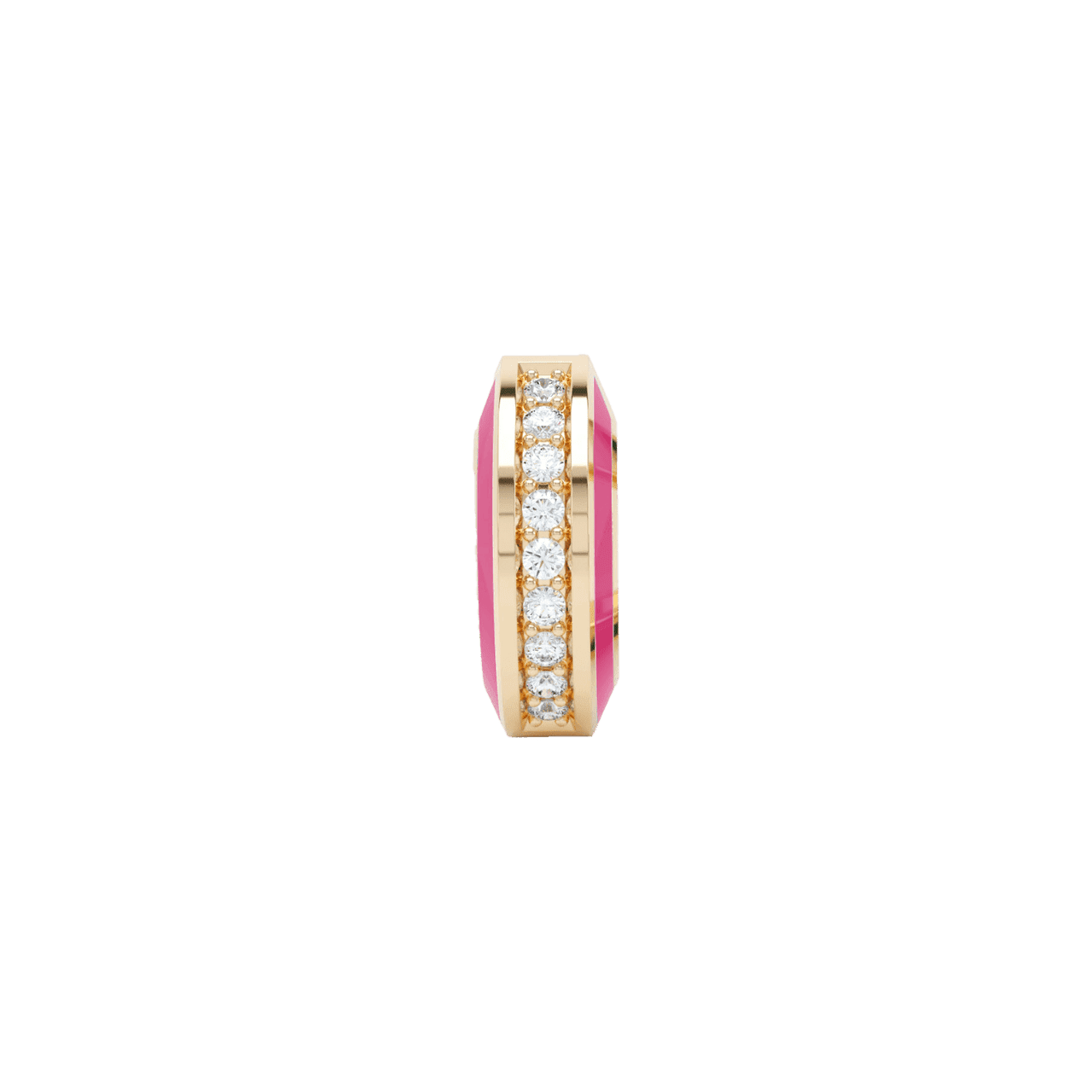 Eternity pink enamel huggies - Eternity Pink Enamel Huggie Earrings - The Future Rocks - 8