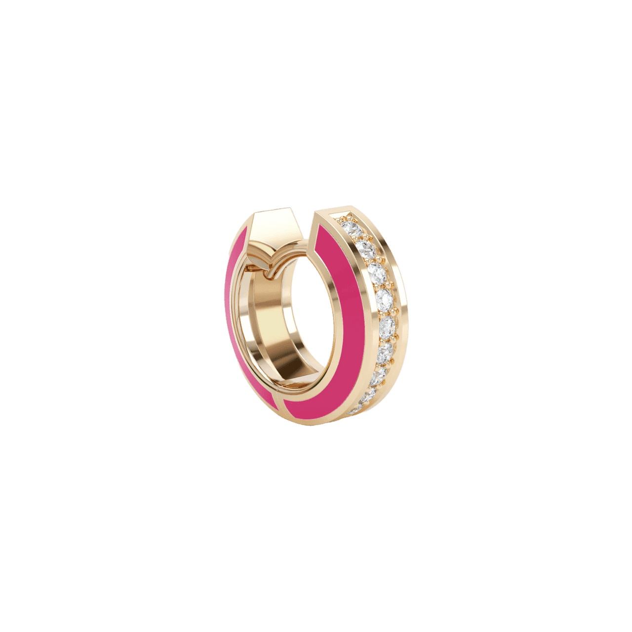 Eternity pink enamel huggies - Eternity Pink Enamel Huggie Earrings - The Future Rocks - 7