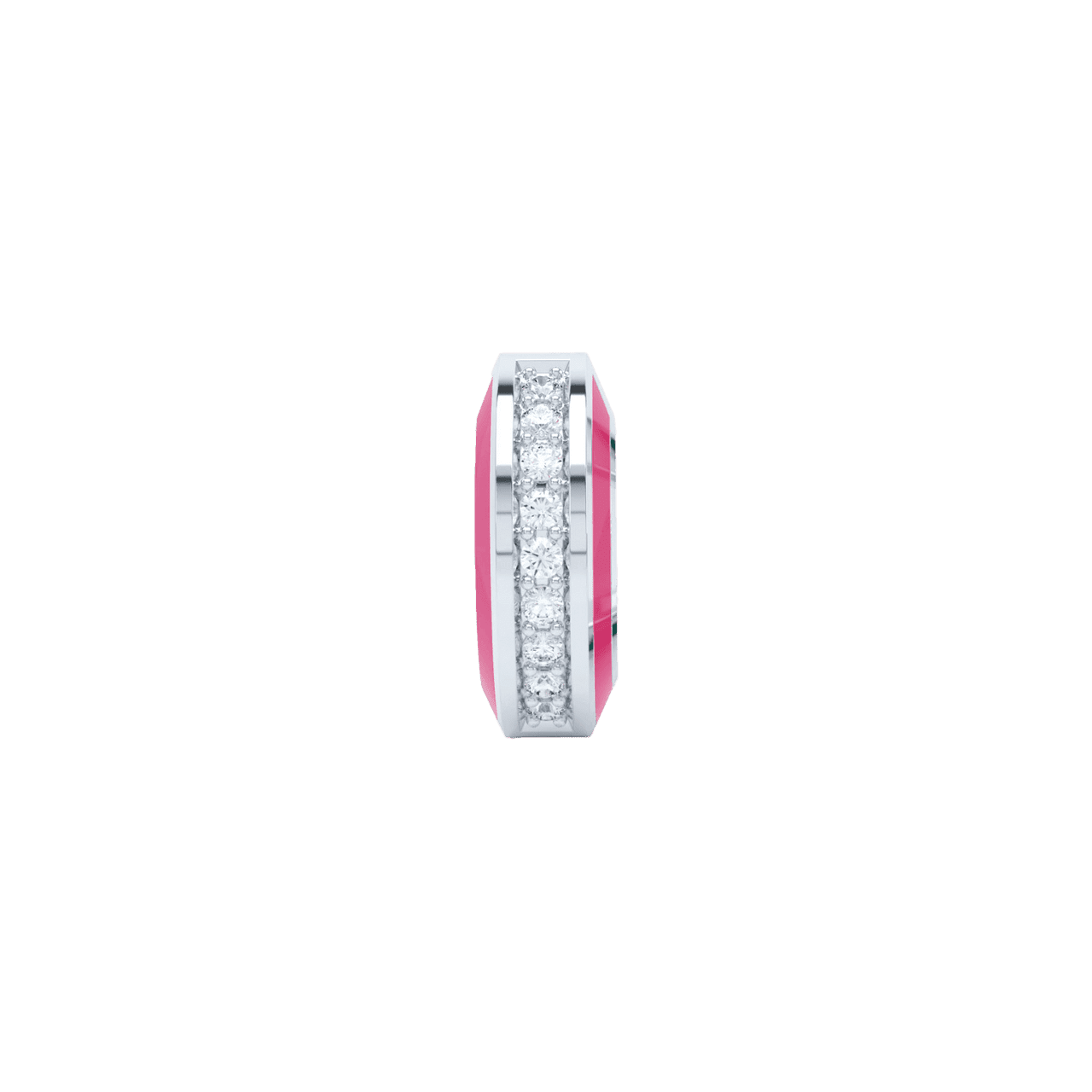 Eternity pink enamel huggies - Eternity Pink Enamel Huggie Earrings - The Future Rocks - 5
