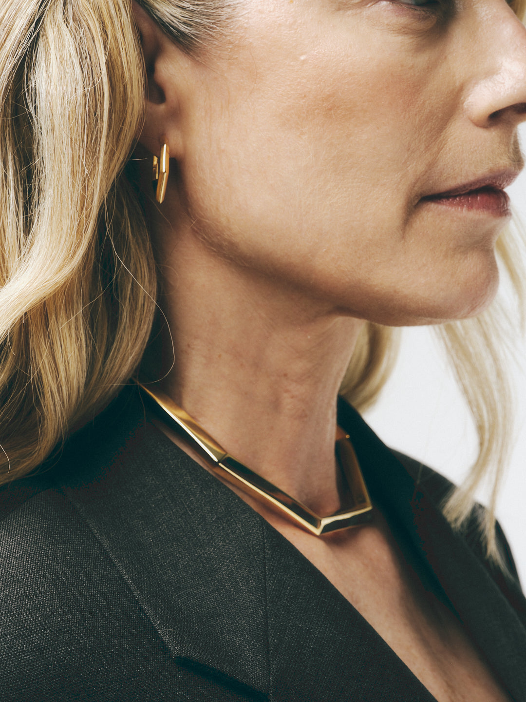 Sculptura hexagon earrings - Sculptura Hexagon Hoop Earrings - The Future Rocks - 9