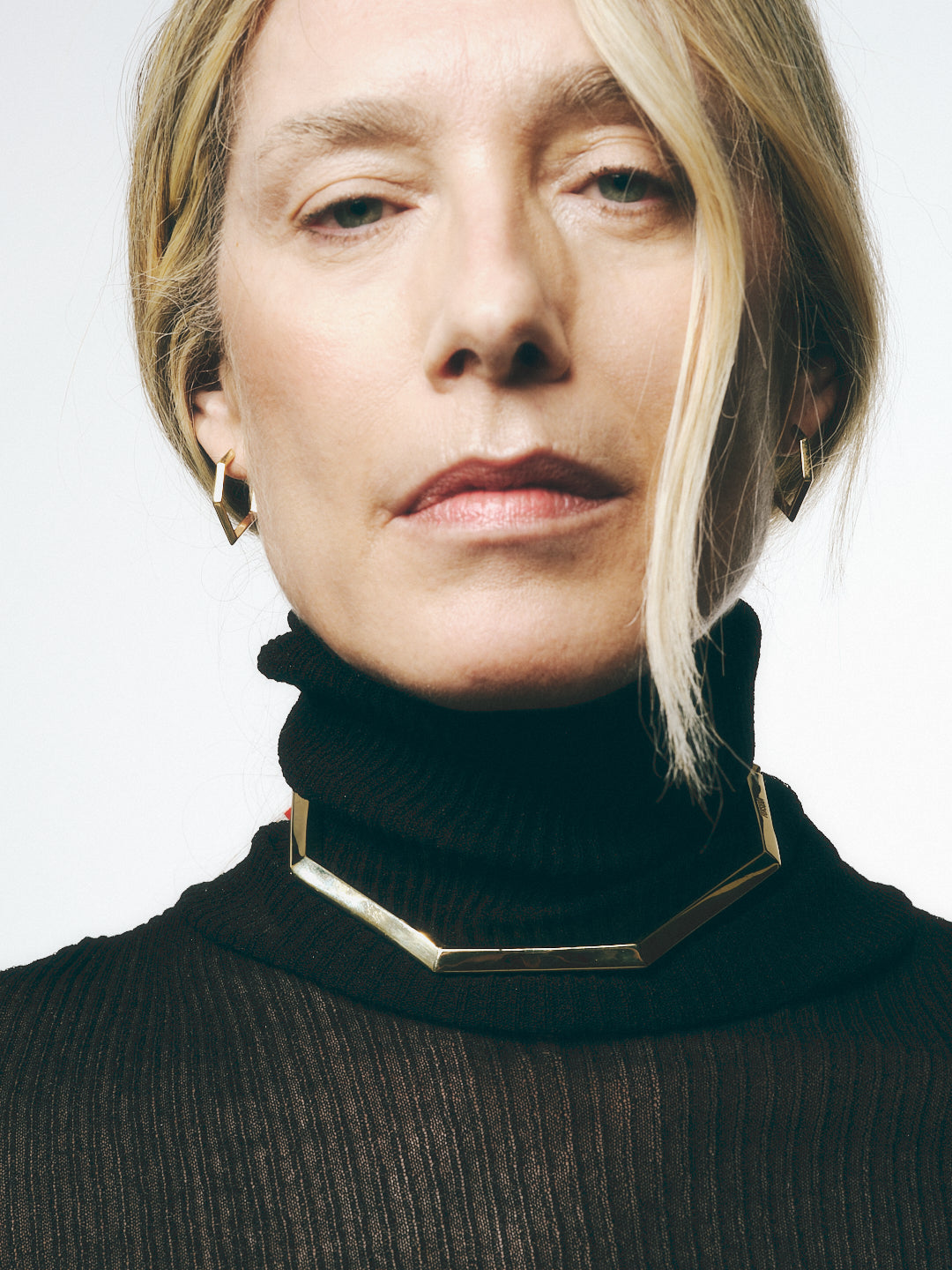Sculptura hexagon earrings - Sculptura Hexagon Hoop Earrings - The Future Rocks - 10