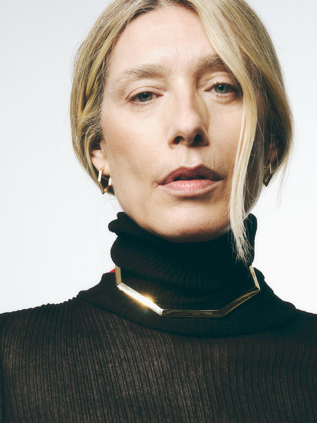 Sculptura hexagon earrings - Sculptura Hexagon Hoop Earrings - The Future Rocks - 11