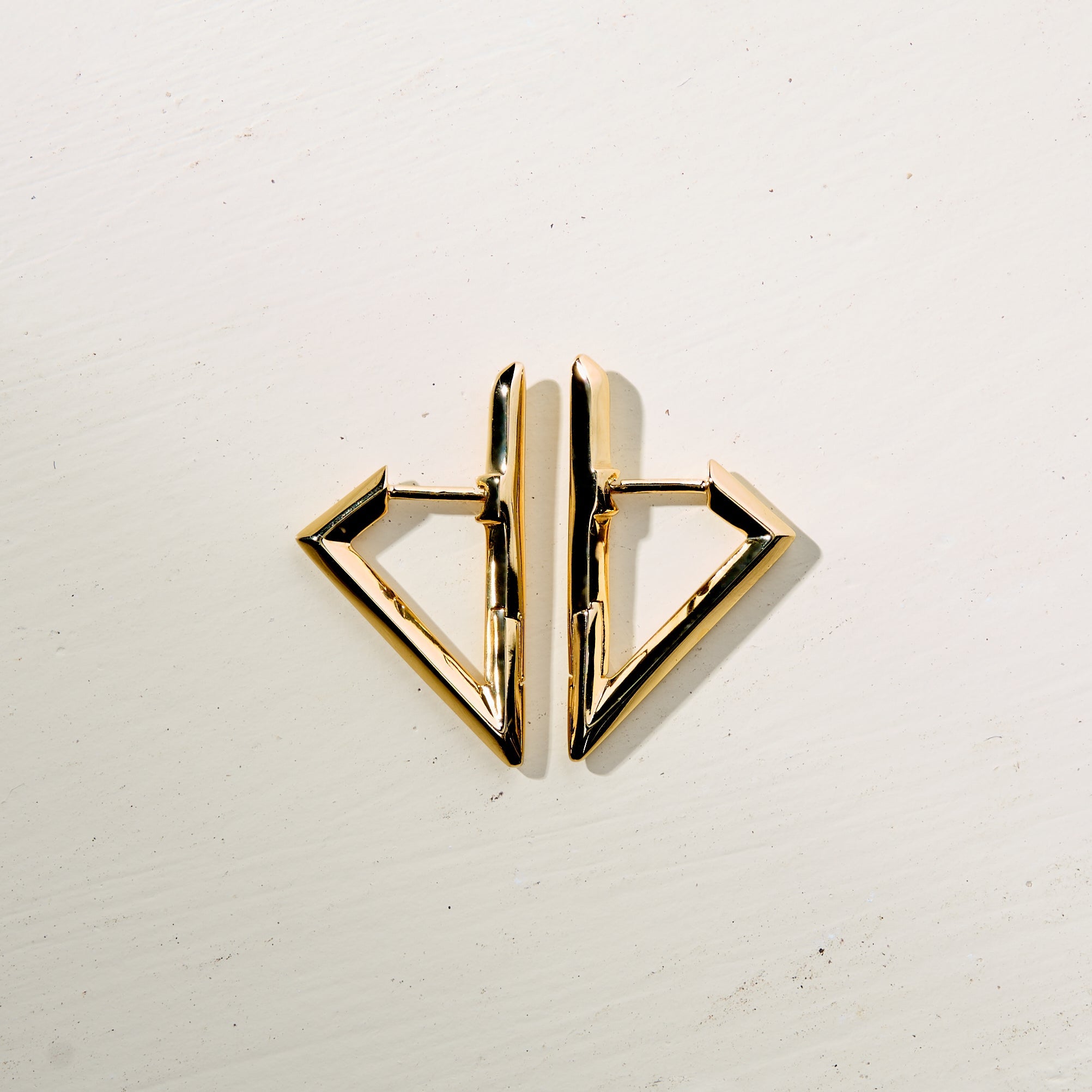 Sculptura triangle earrings - Sculptura Triangle Hoop Earrings - The Future Rocks - 7