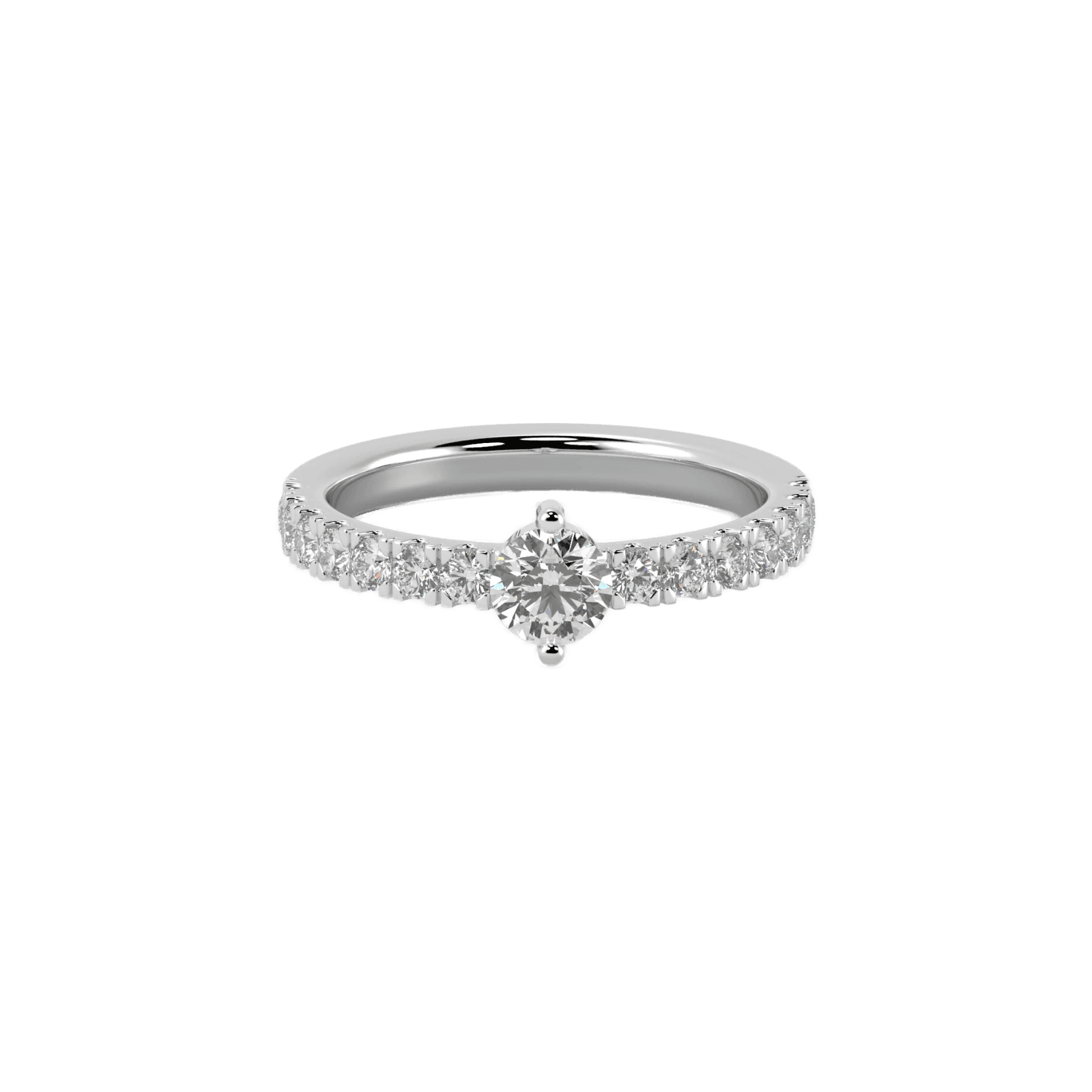 Fuji ring - Fuji Lab-Grown Solitaire Diamond Pavé Ring - The Future Rocks - 3