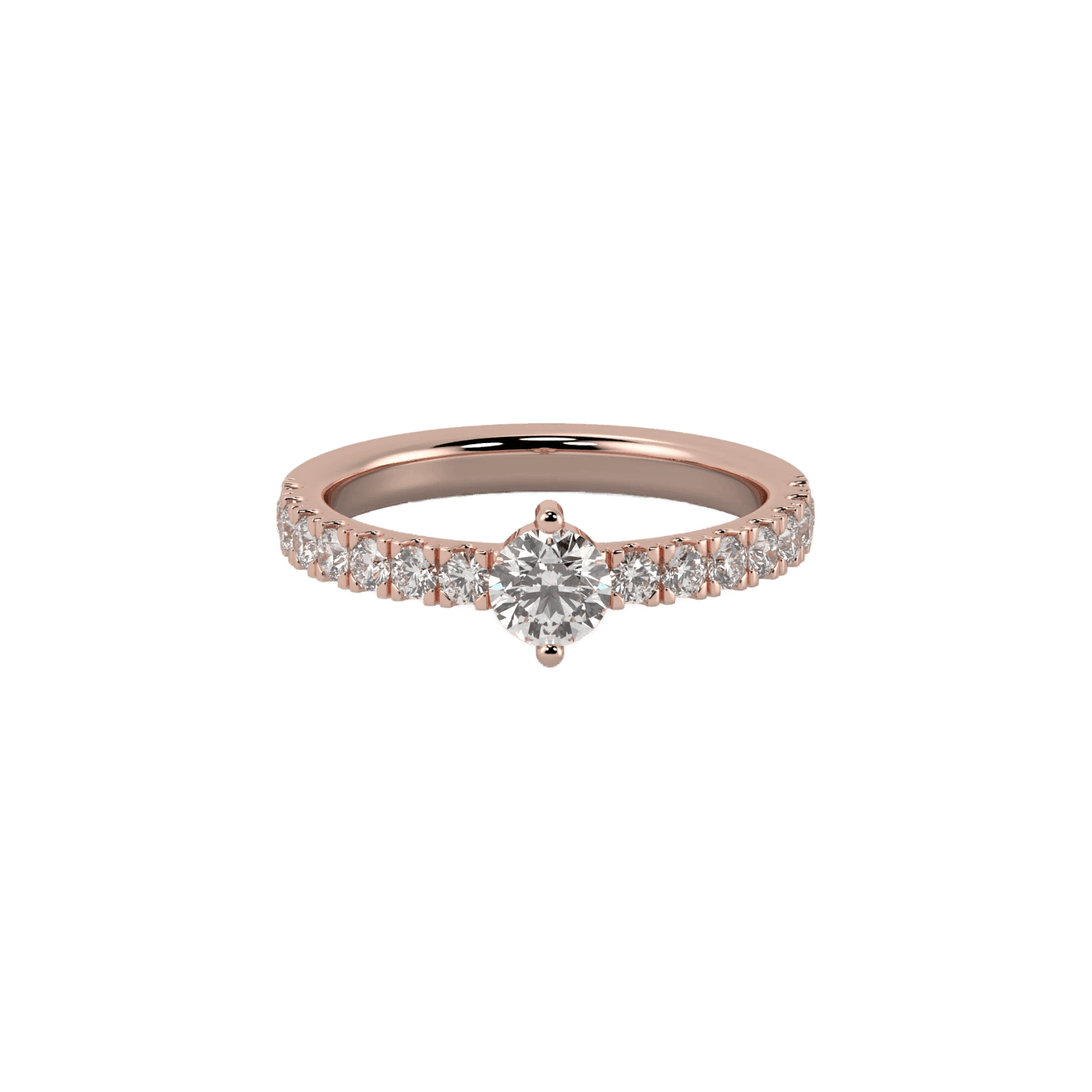 Fuji ring - Fuji Lab-Grown Solitaire Diamond Pavé Ring - The Future Rocks - 4