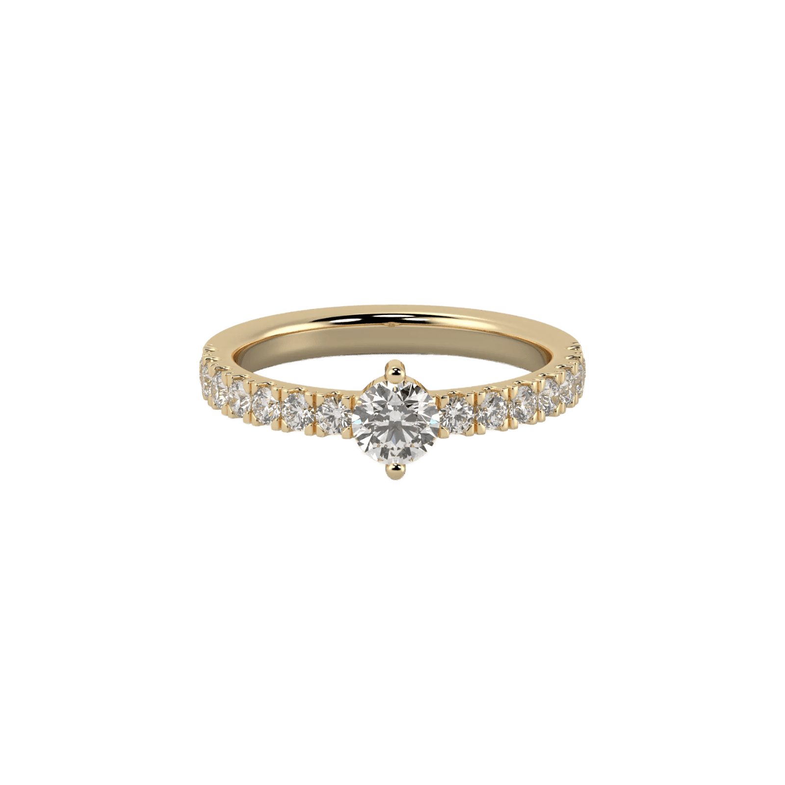 Fuji ring - Fuji Lab-Grown Solitaire Diamond Pavé Ring - The Future Rocks - 1