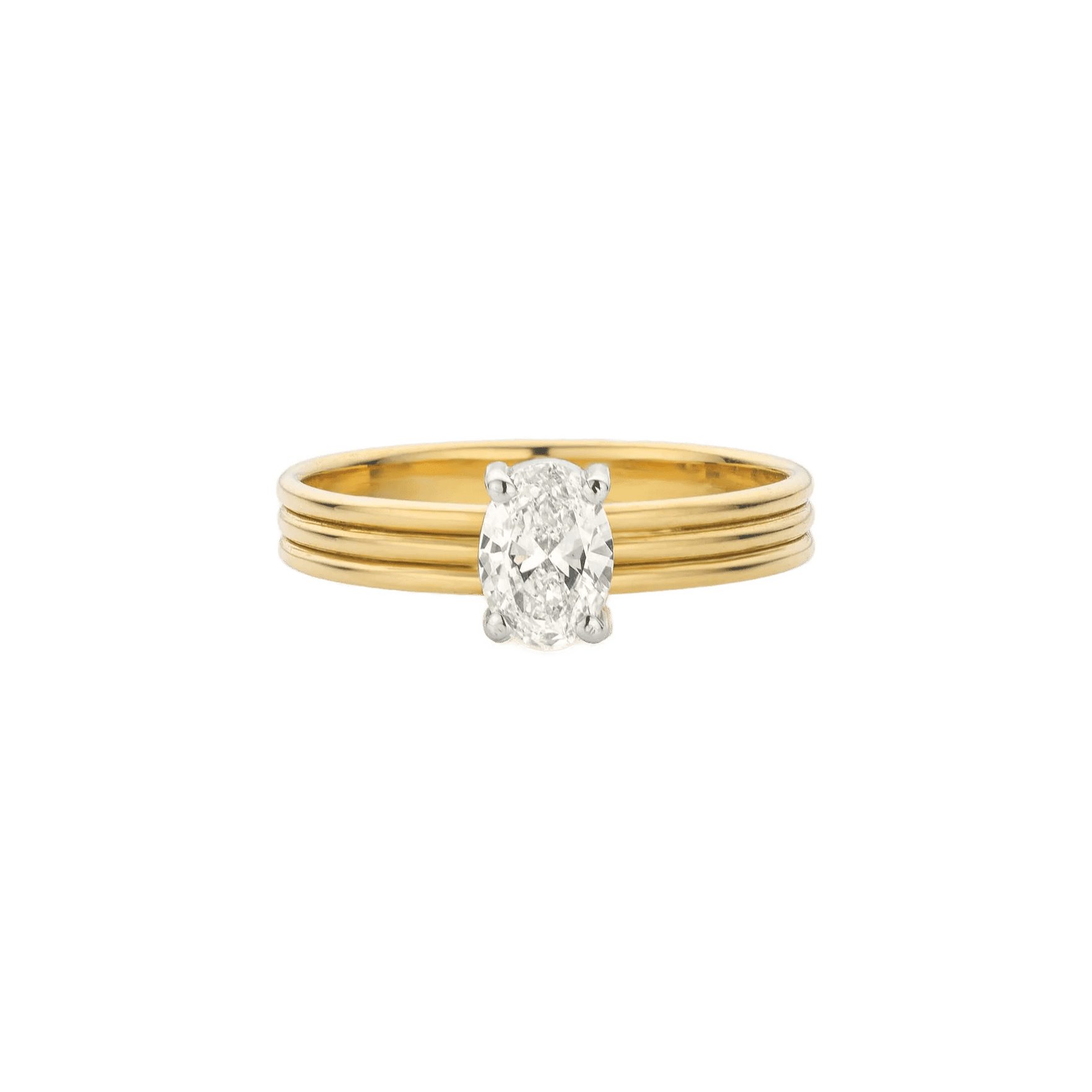 Fused ring - Half Carat Oval Cut Diamond Ring - The Future Rocks - 1