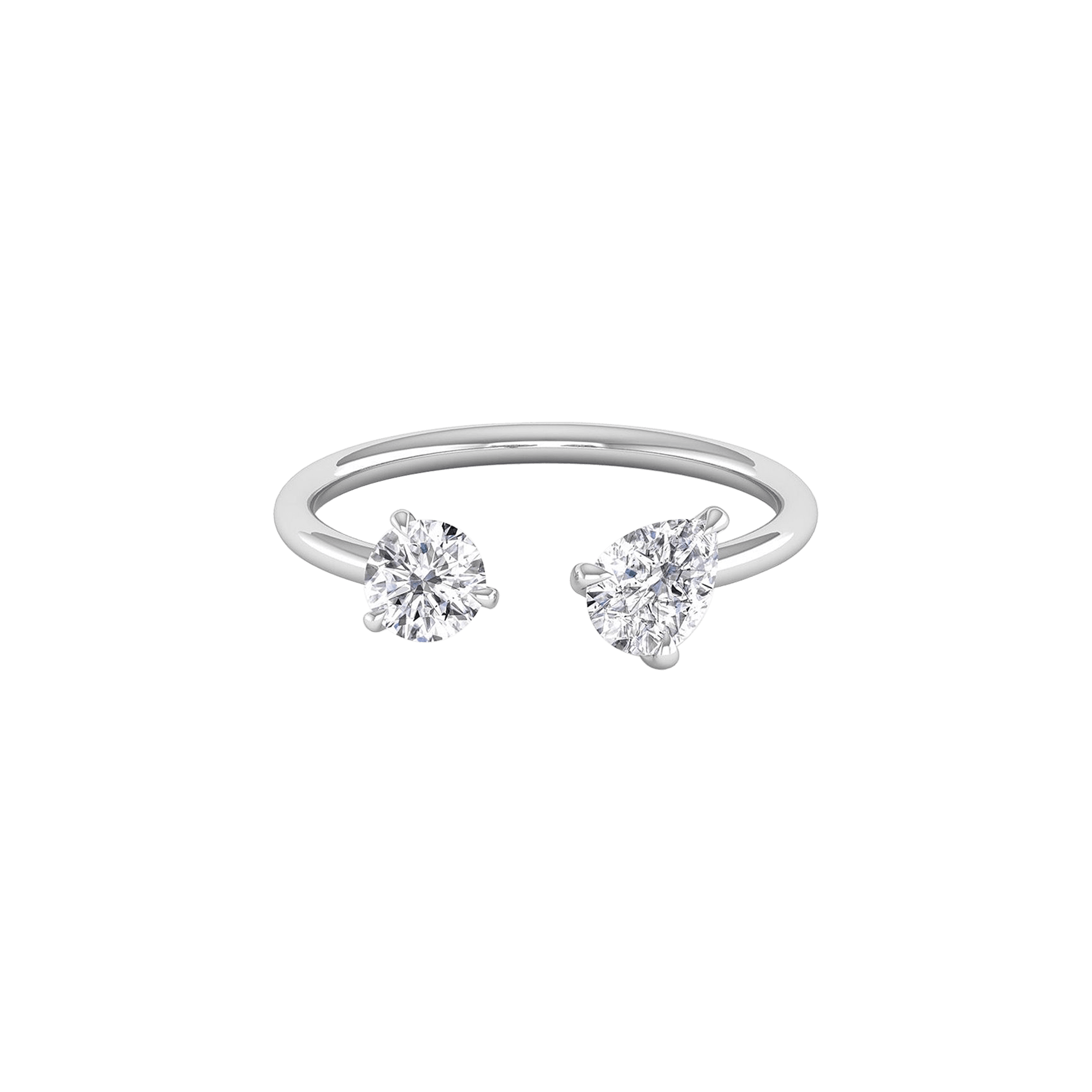 Gemini ring II - Pear Cut Toi et Moi Ring - The Future Rocks - 1