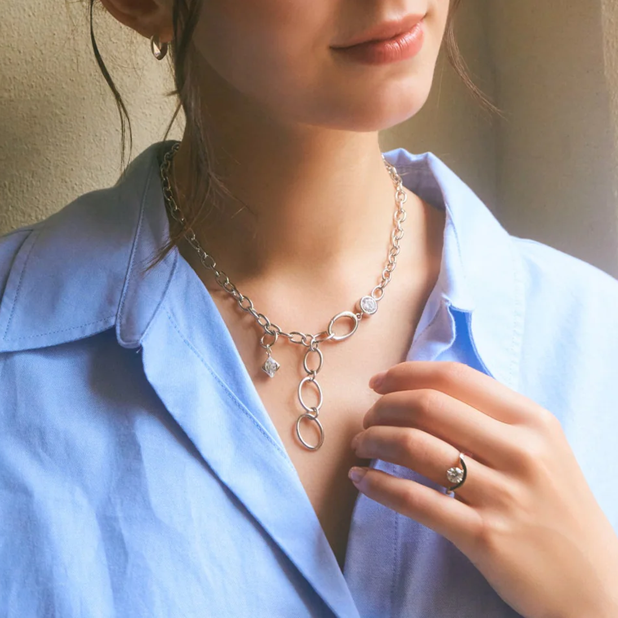 Hera lariat necklace - Cable Chain Necklace - Lariat - The Future Rocks - 2