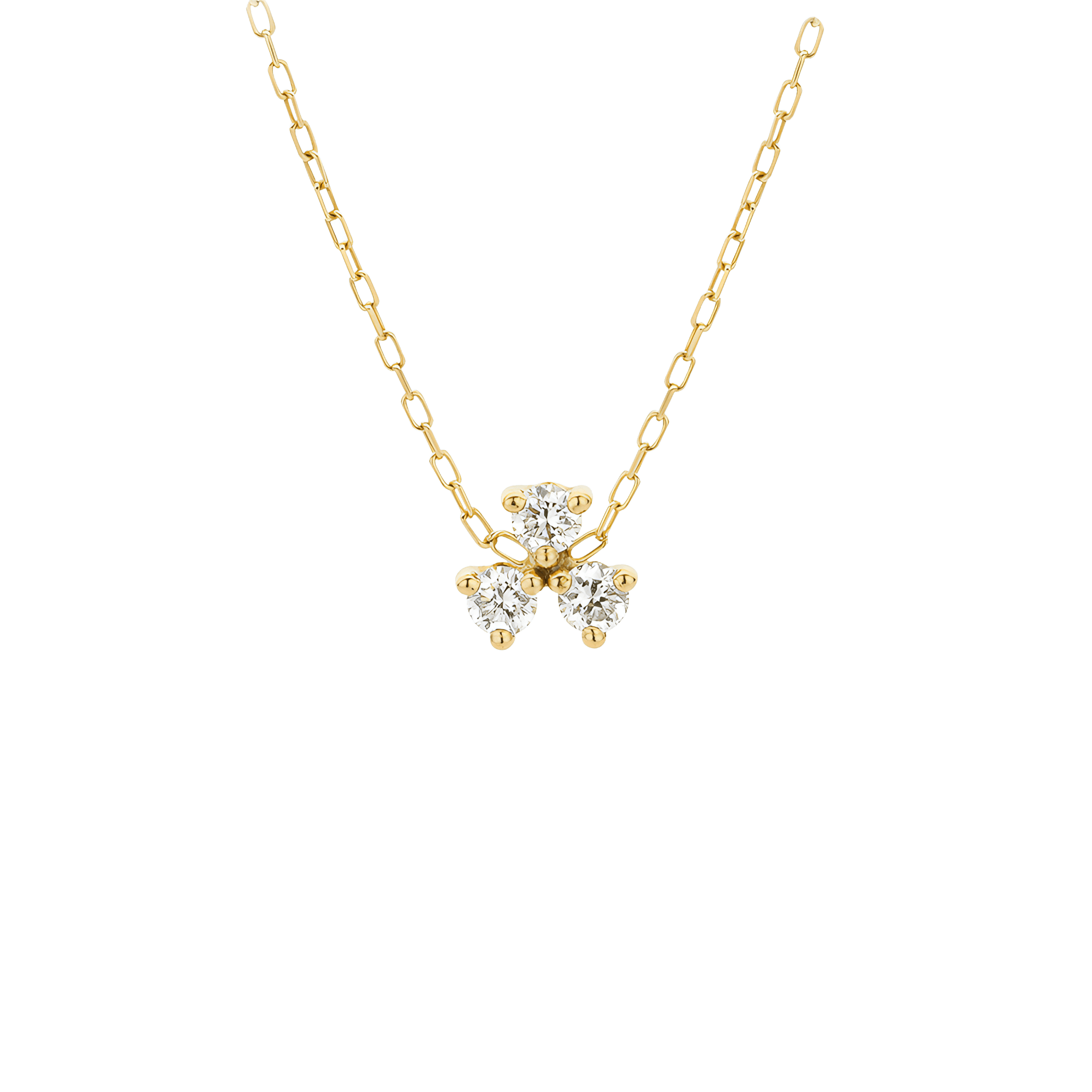 Heavenly necklace - Three Diamond Cluster Necklace - The Future Rocks - 1