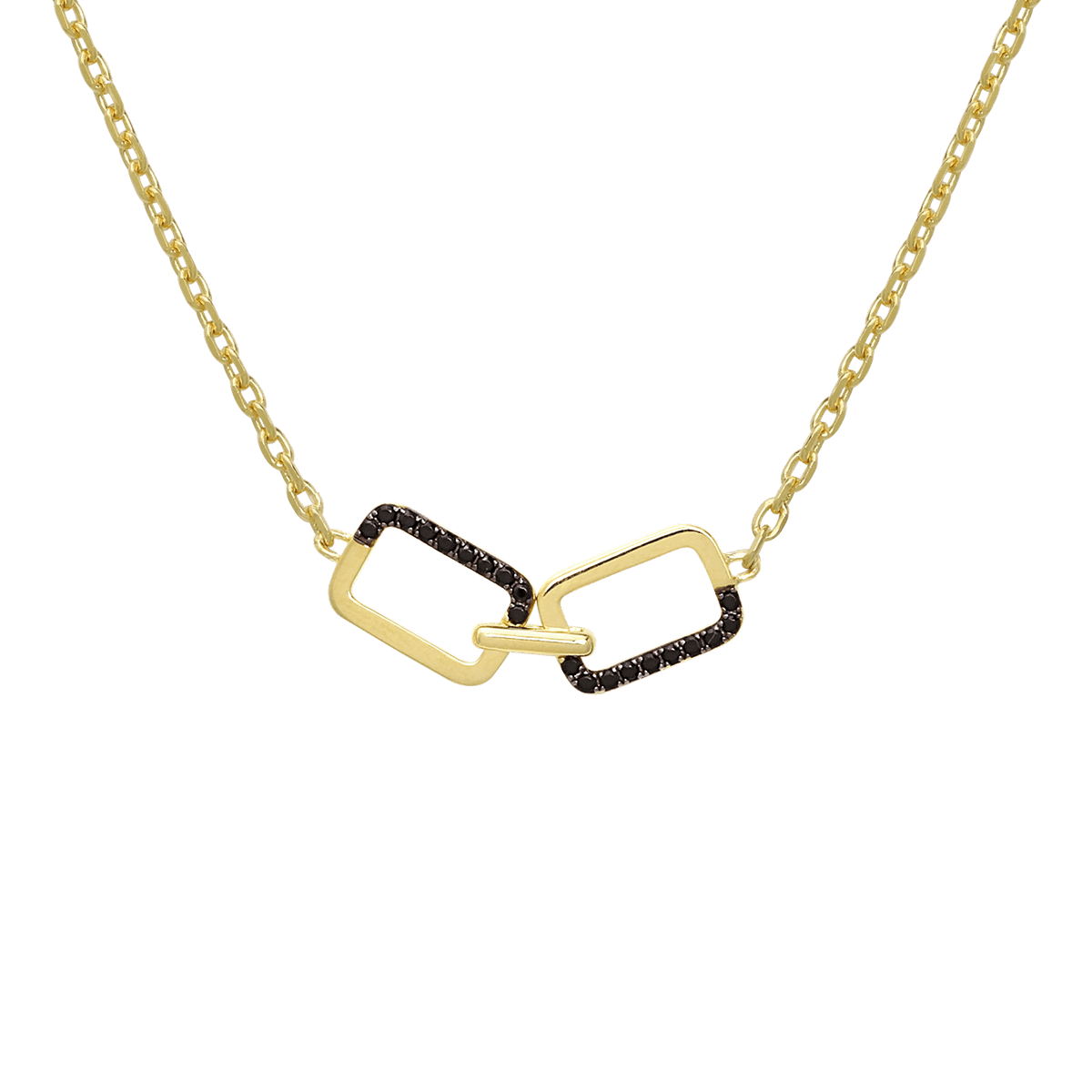 Horizon double-sided pendant necklace - Double-sided Gold Vermeil Pendant Necklace - The Future Rocks - 1