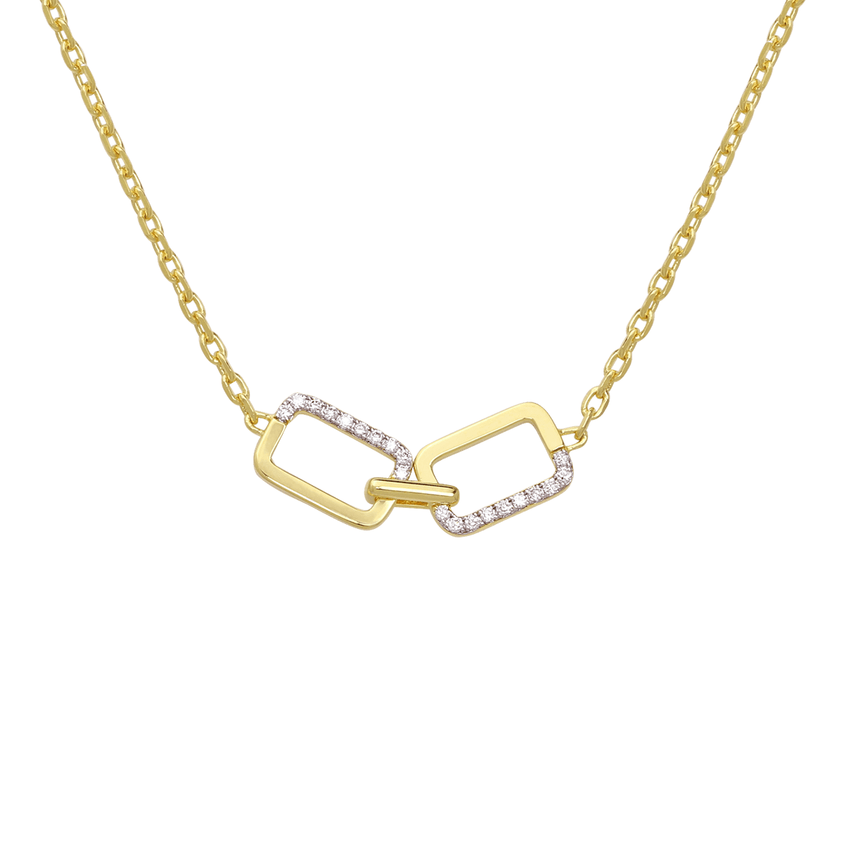 Horizon double-sided pendant necklace - Double-sided Gold Vermeil Pendant Necklace - The Future Rocks - 3