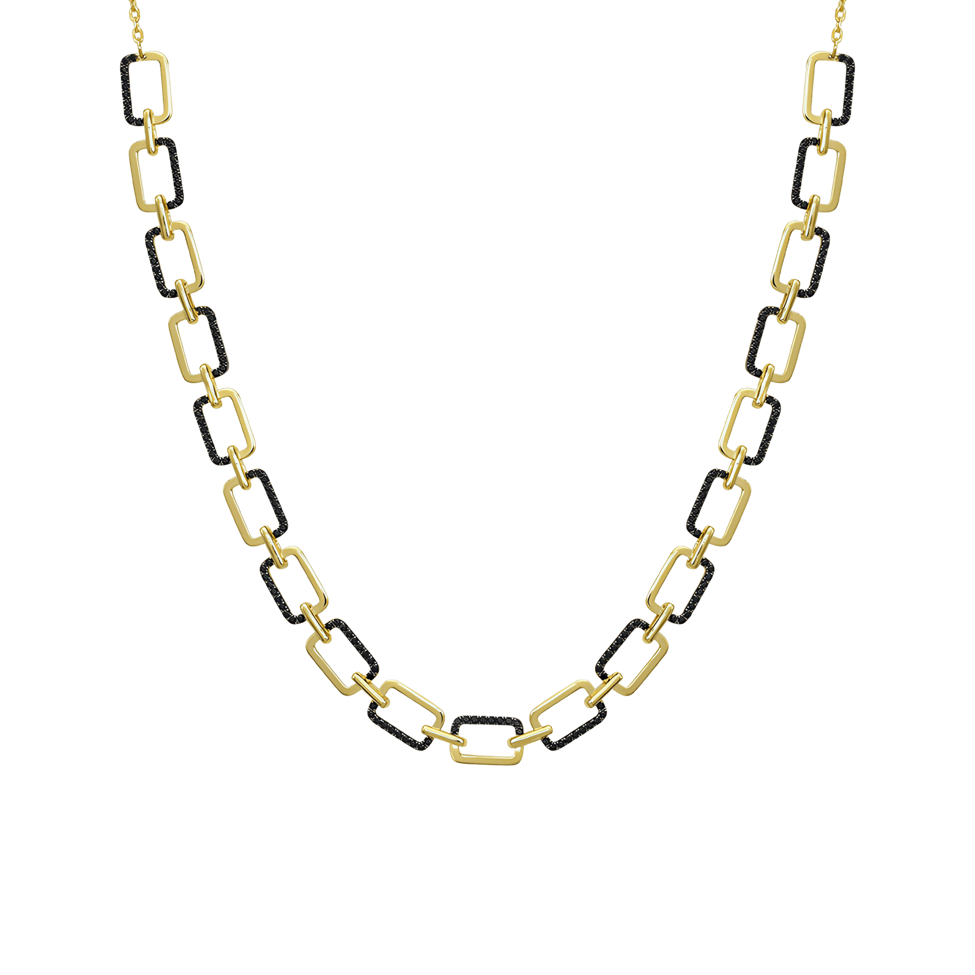 Horizon double-sided statement necklace - Double-sided Gold Vermeil Statement Necklace - The Future Rocks - 1